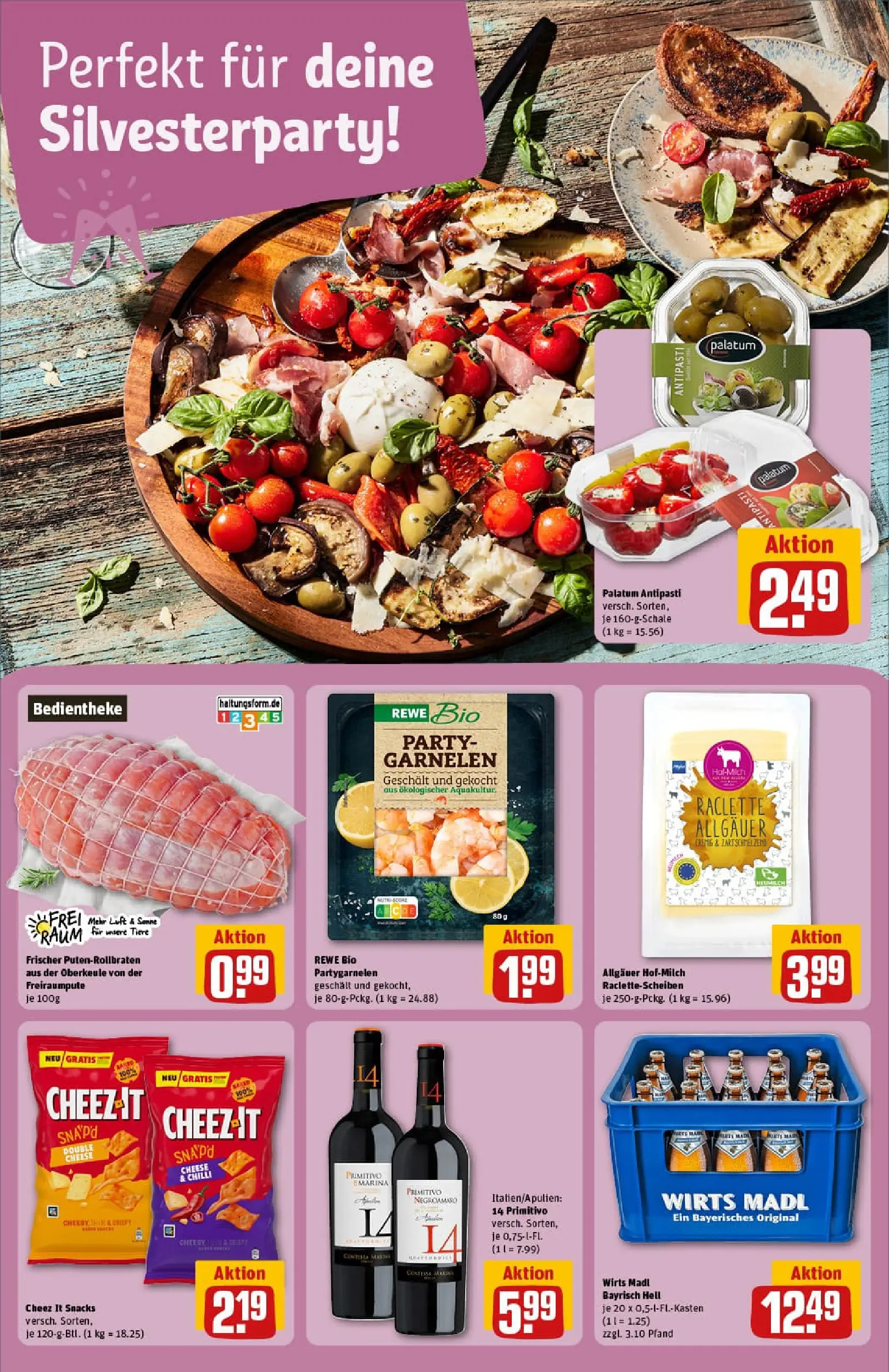 REWE Prospekt ab 22.12.2025 zum Blättern » Angebote | Seite: 31 | Produkte: Garnelen, Raclette