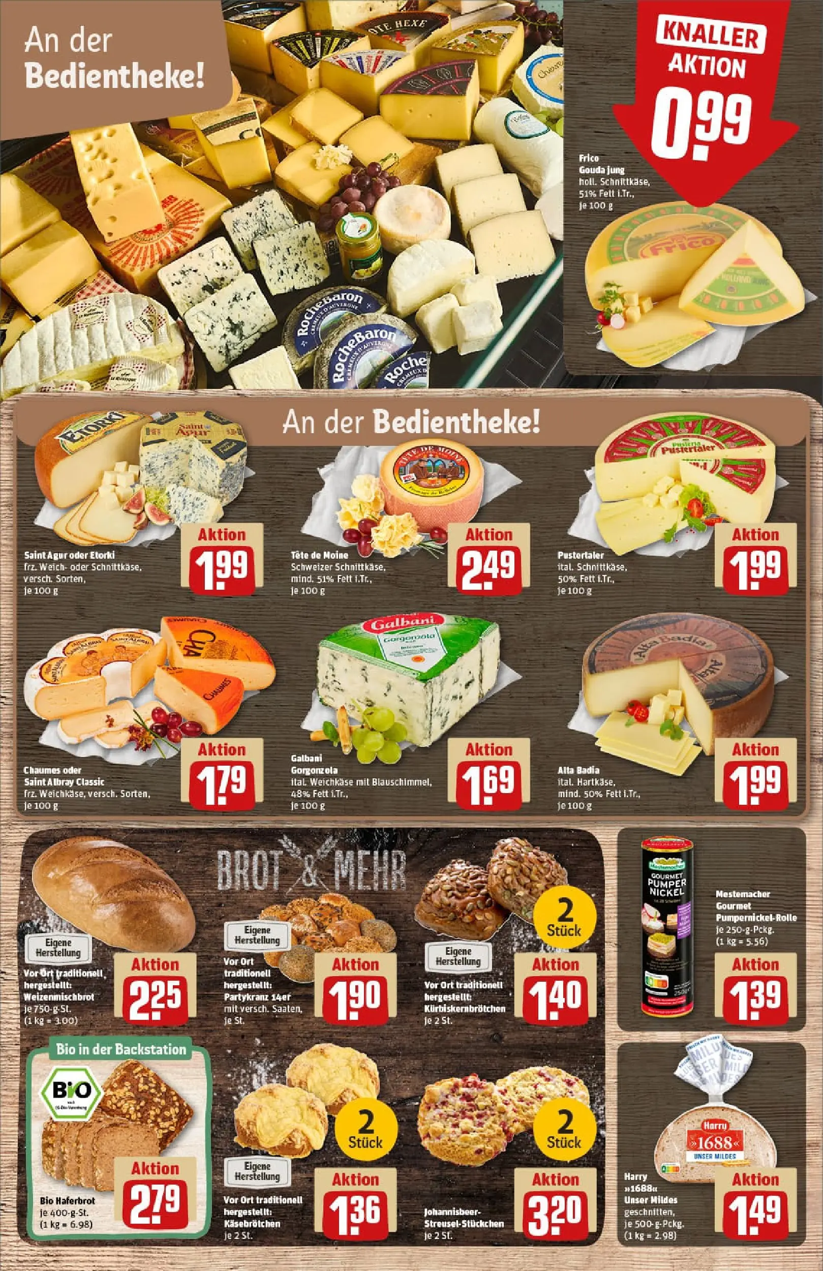 REWE Prospekt ab 22.12.2025 zum Blättern » Angebote | Seite: 13 | Produkte: Gouda, Brot