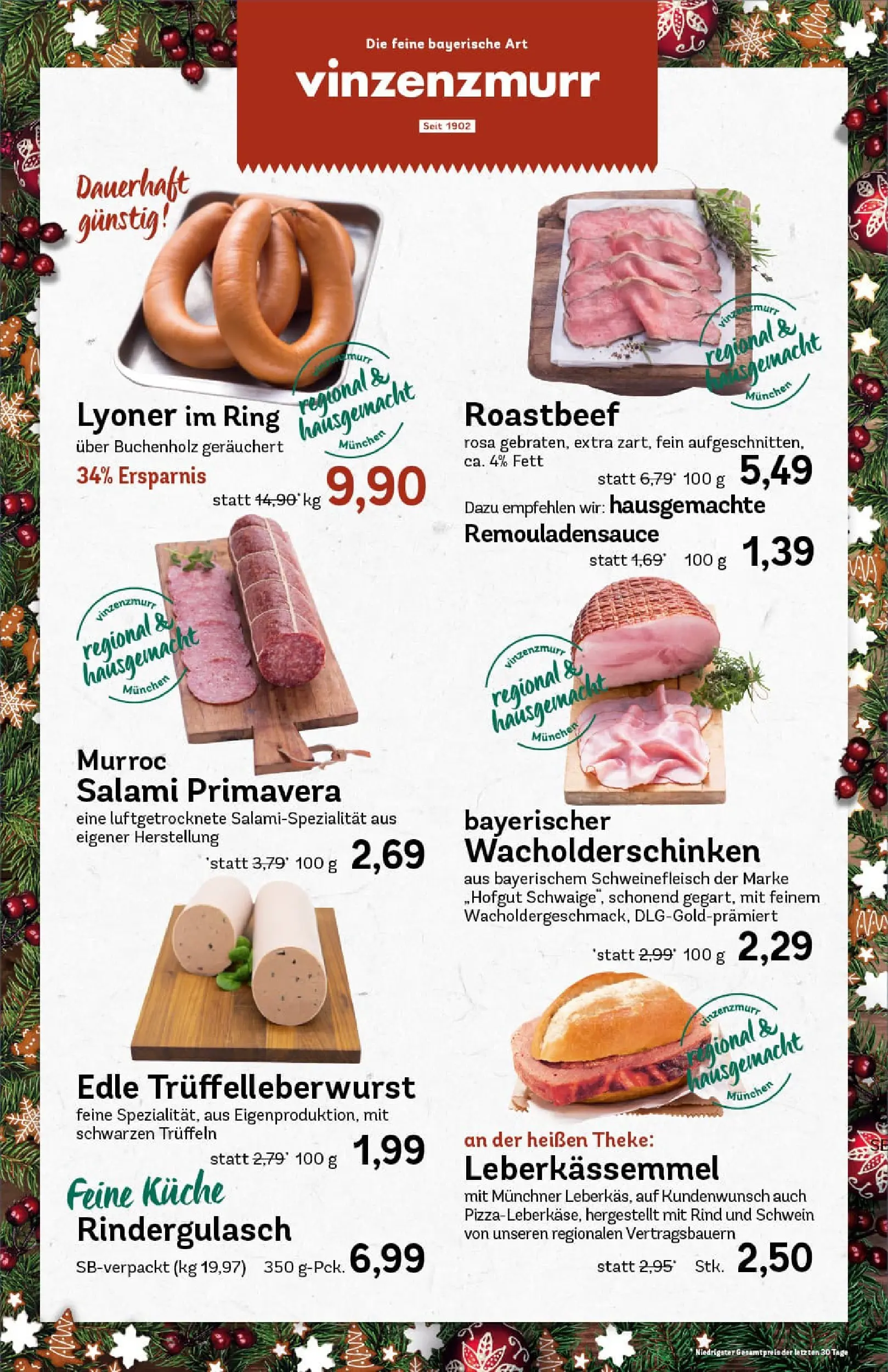 REWE Prospekt ab 22.12.2025 zum Blättern » Angebote | Seite: 10 | Produkte: Rindergulasch, Küche, Salami, Schweinefleisch