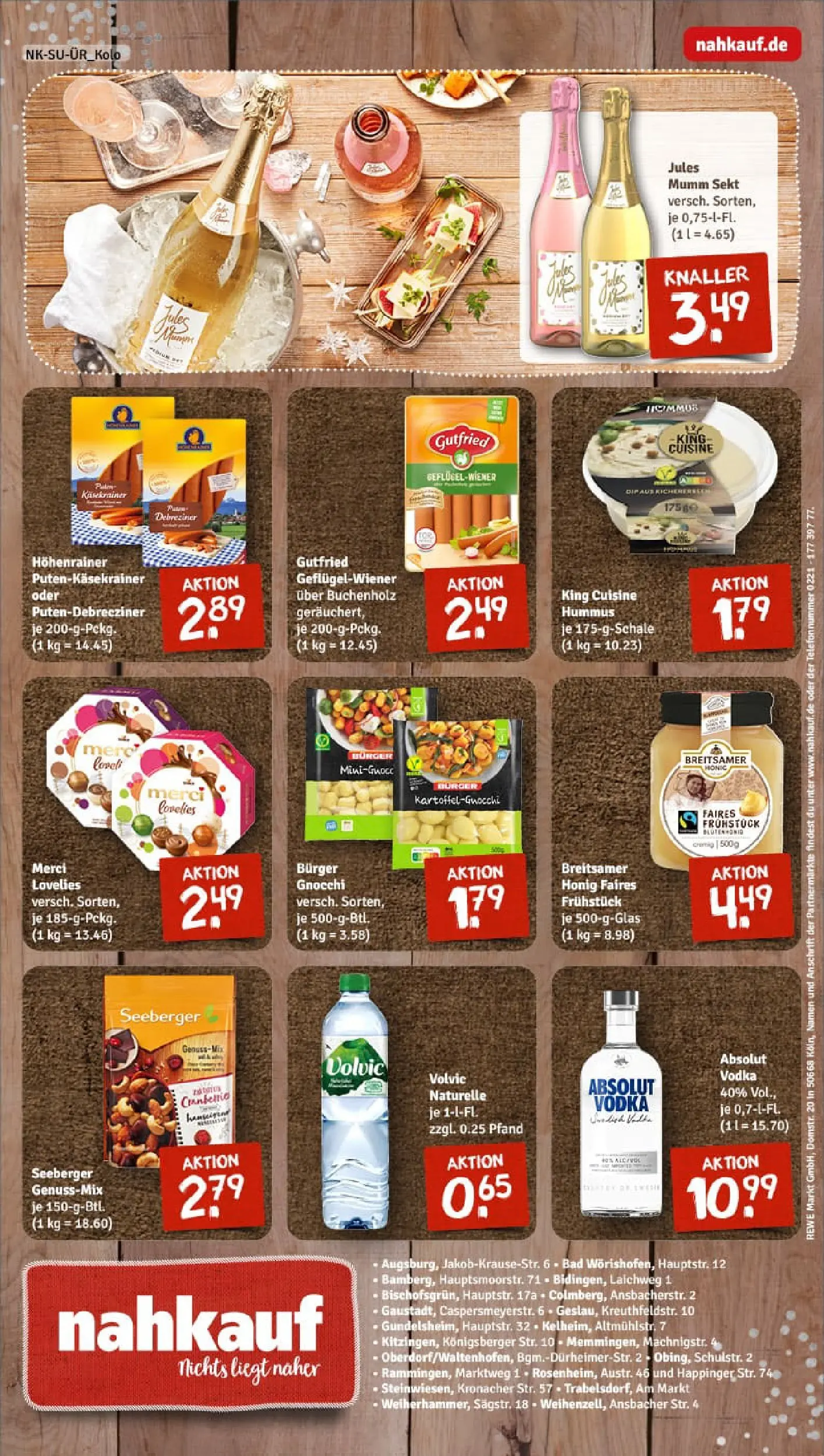 REWE Prospekt ab 22.12.2025 zum Blättern » Angebote | Seite: 12 | Produkte: Sekt, Bad, Burger, Jules mumm