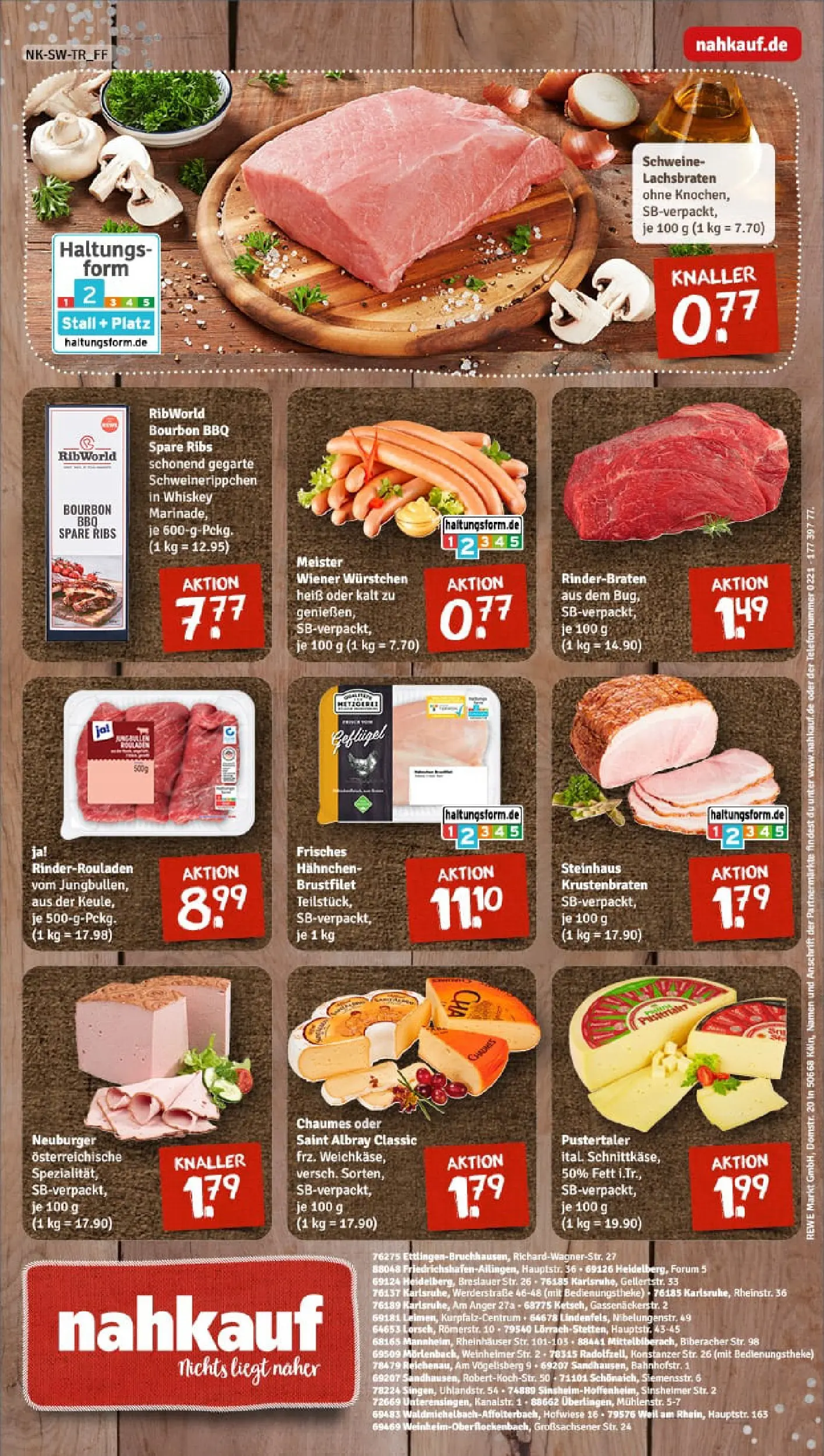 REWE Prospekt ab 22.12.2025 zum Blättern » Angebote | Seite: 12 | Produkte: Wiener wurstchen, Spare ribs, Bourbon, Telefon