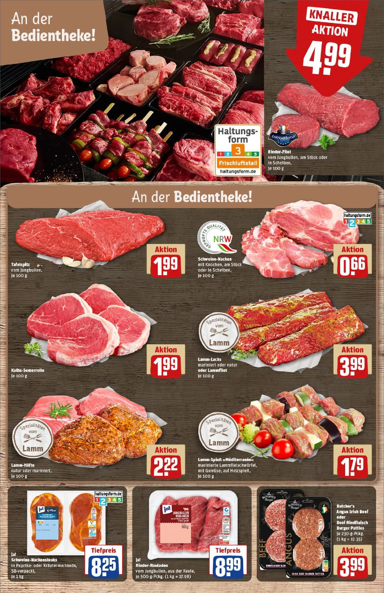 REWE Prospekt ab 22.12.2025 zum Blättern » Angebote | Seite: 11 | Produkte: Rinderfilet, Burger, Schweinenacken, Lachs