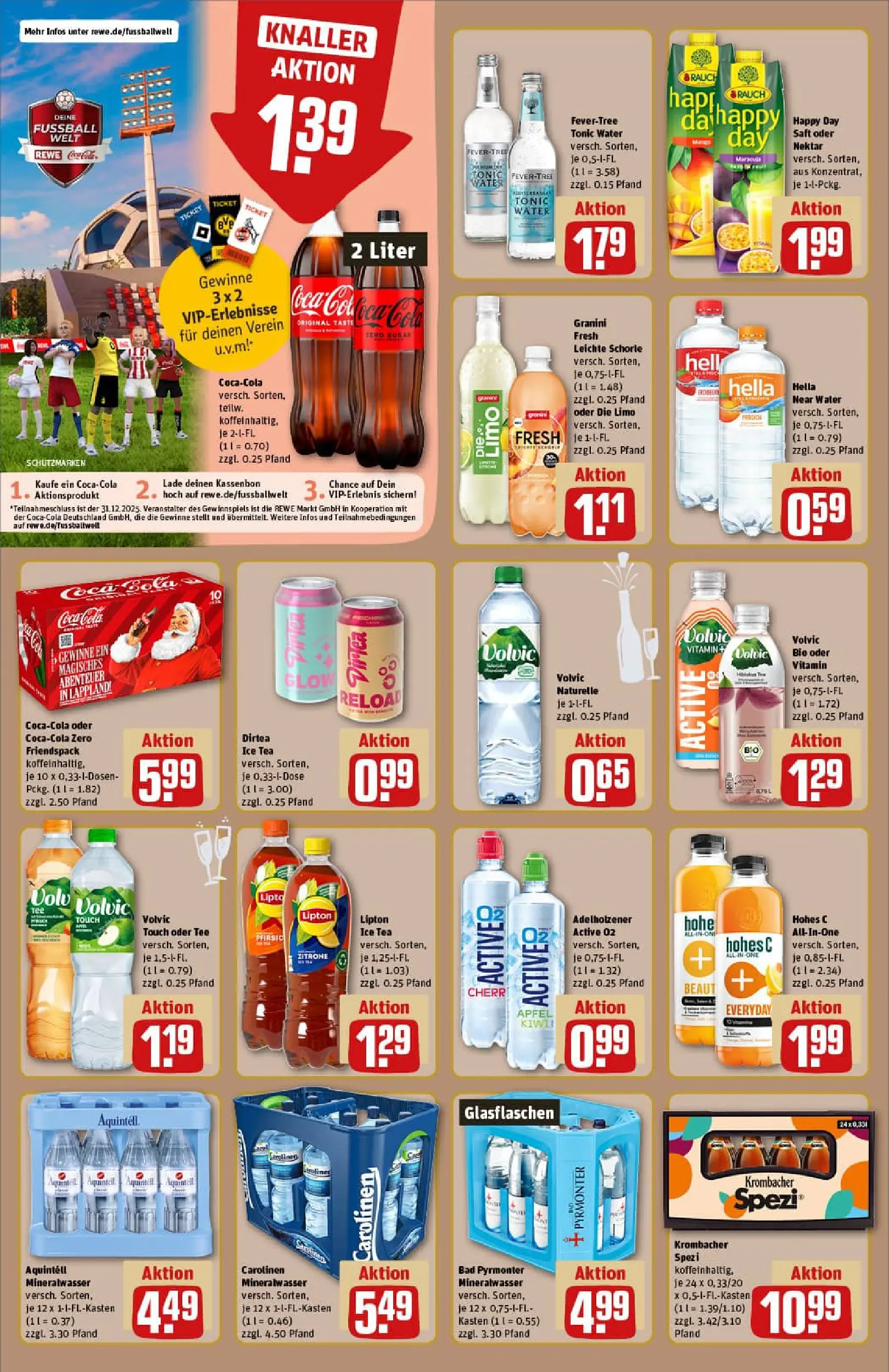 REWE Prospekt ab 22.12.2025 zum Blättern » Angebote | Seite: 18 | Produkte: Coca cola, Hella, Granini, Saft