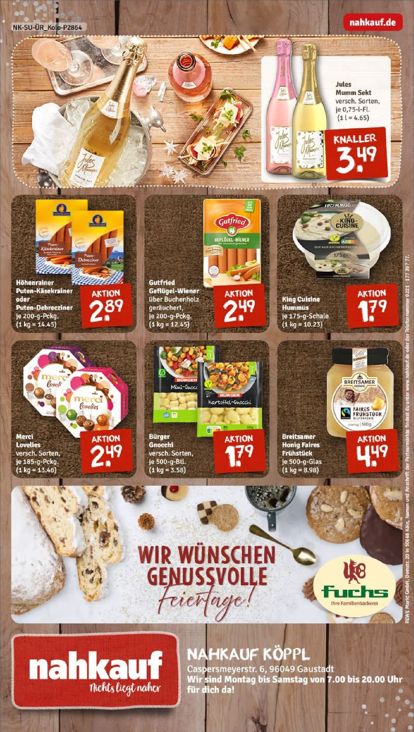 REWE Prospekt ab 22.12.2025 zum Blättern » Angebote | Seite: 12 | Produkte: Mumm sekt, Merci, Sekt, Uhr