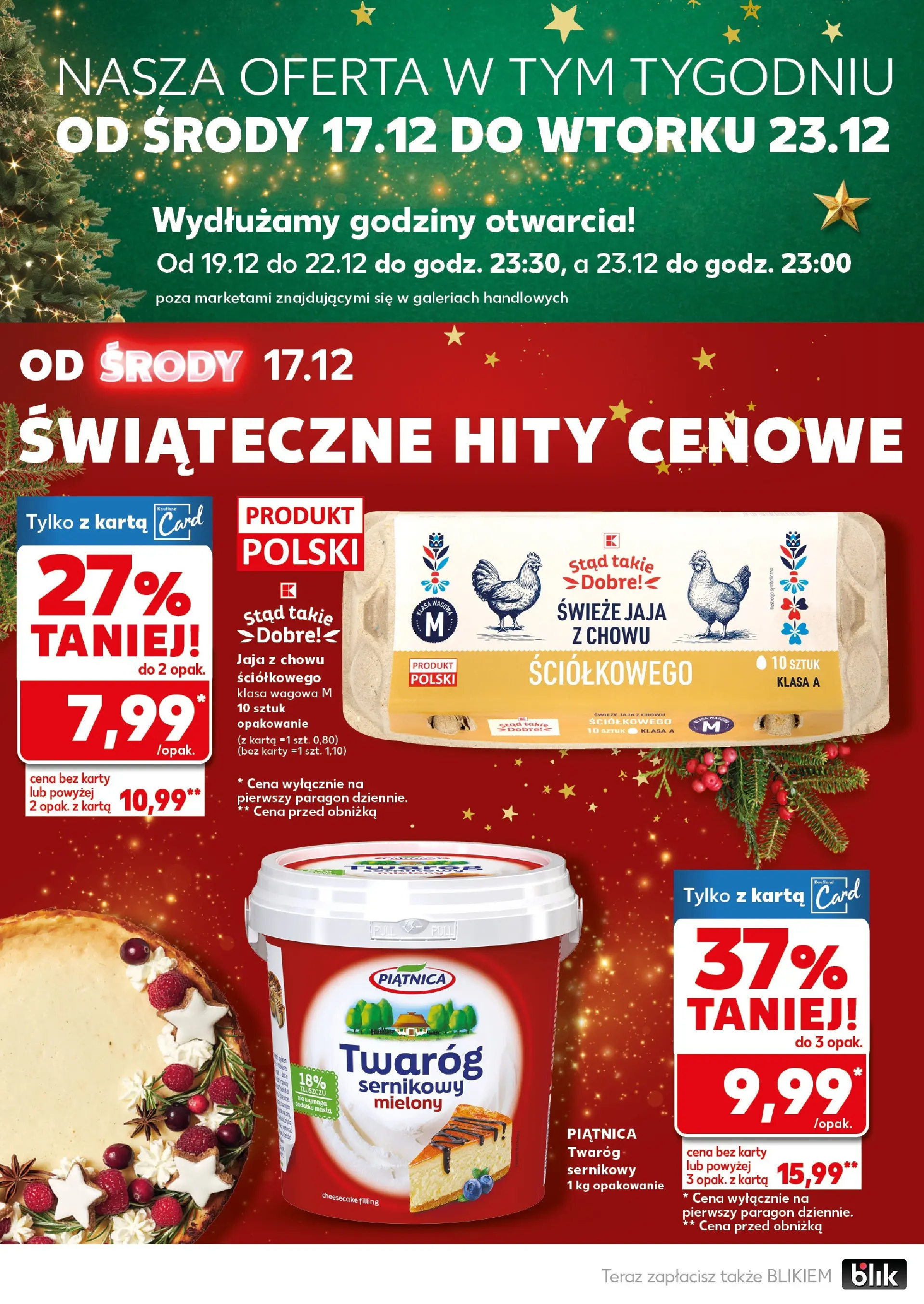 Kaufland gazetka od 20.12.2025 | Boże Narodzenie 🎄🎁 | Strona: 4 | Produkty: Karta, Twaróg, Jaja