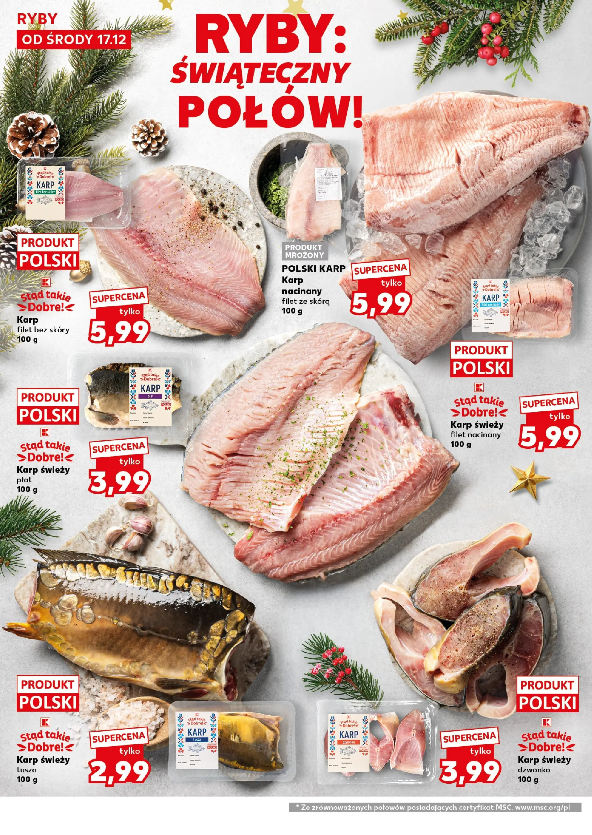 Kaufland gazetka od 20.12.2025 | Boże Narodzenie 🎄🎁 | Strona: 6 | Produkty: Karp, Ryby