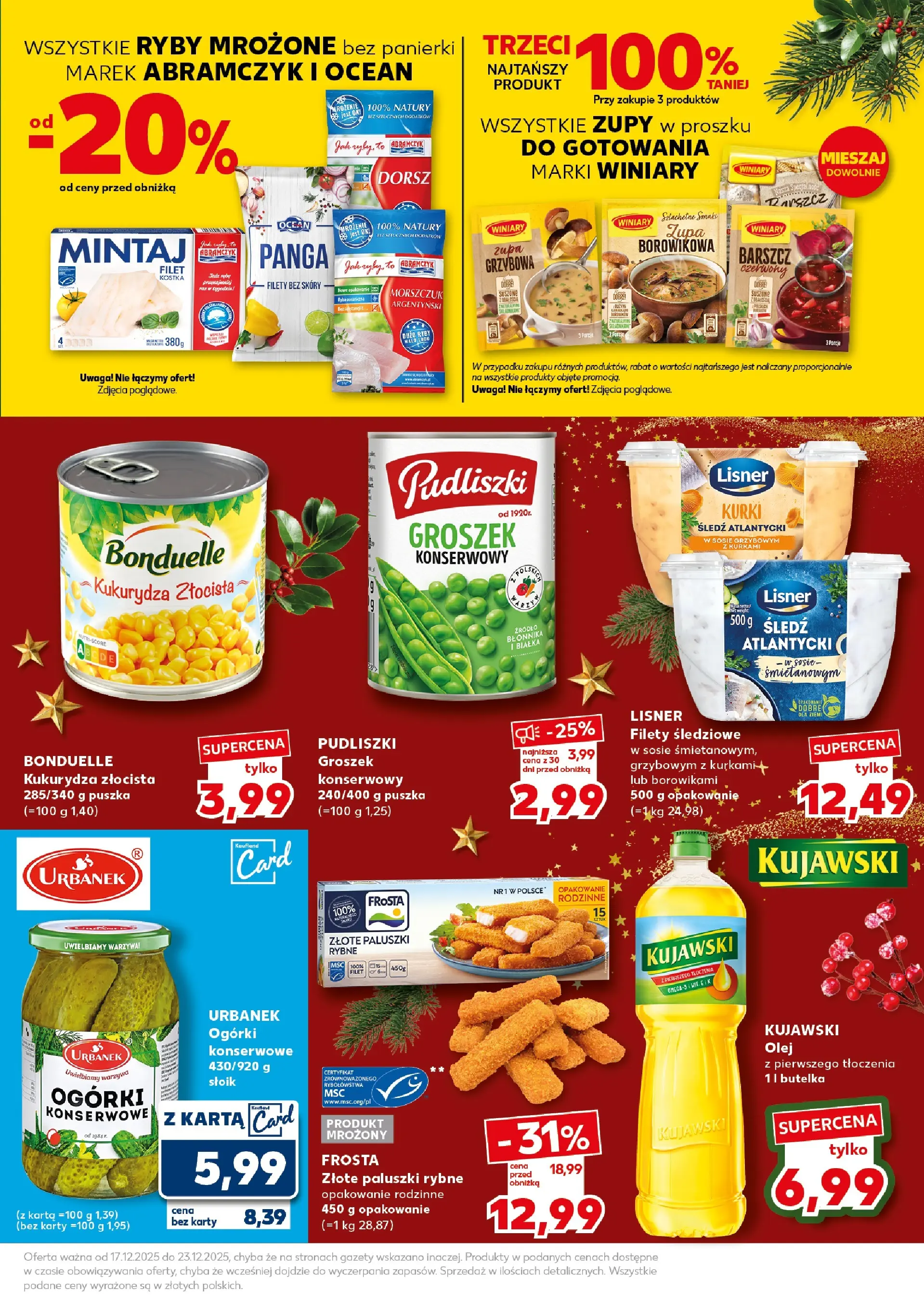 Kaufland gazetka od 20.12.2025 | Boże Narodzenie 🎄🎁 | Strona: 9 | Produkty: Groszek, Paluszki rybne, Paluszki, Ryby