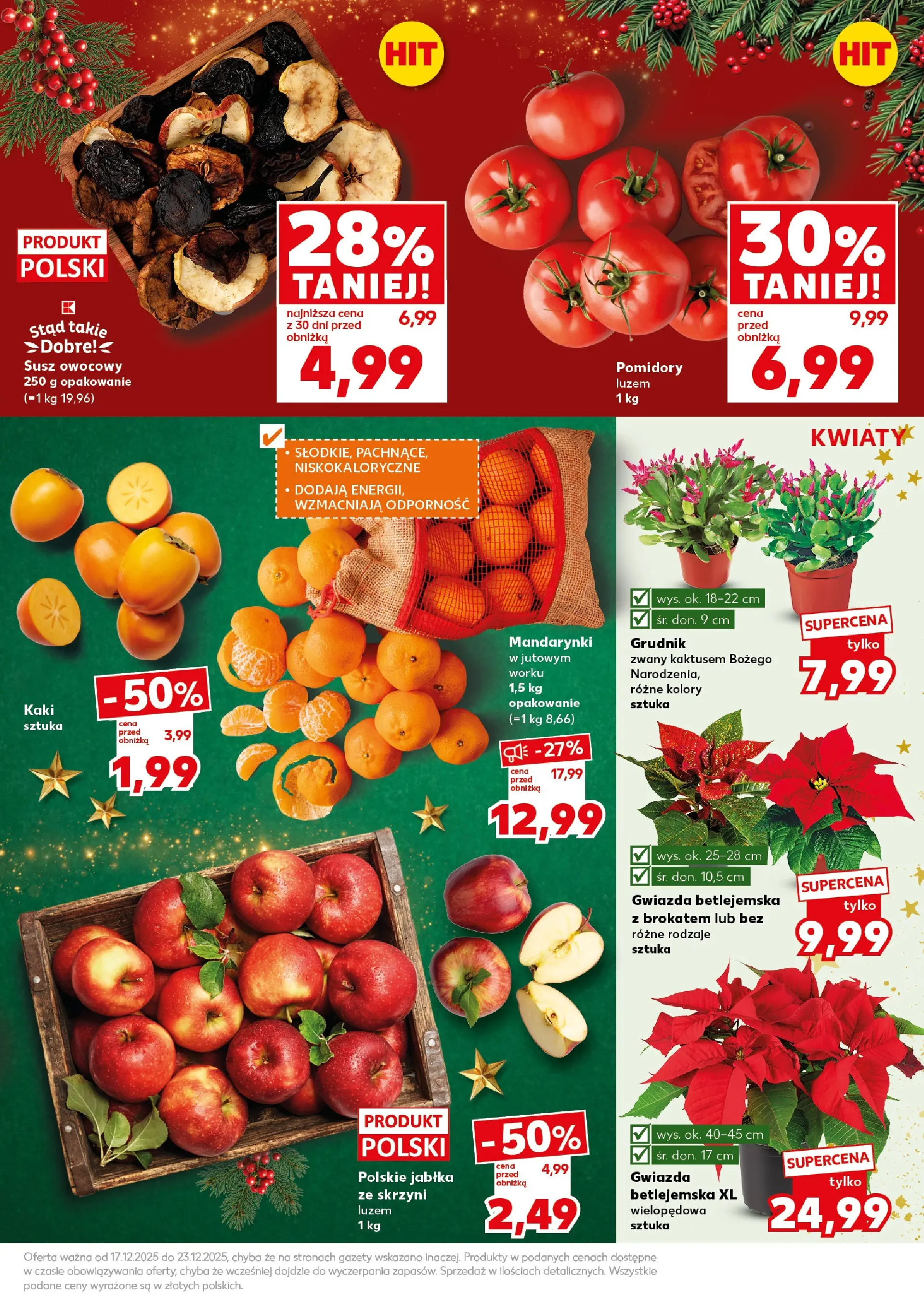 Kaufland gazetka od 20.12.2025 | Boże Narodzenie 🎄🎁 | Strona: 11 | Produkty: Kaki, Jabłka, Pomidory, Mandarynki