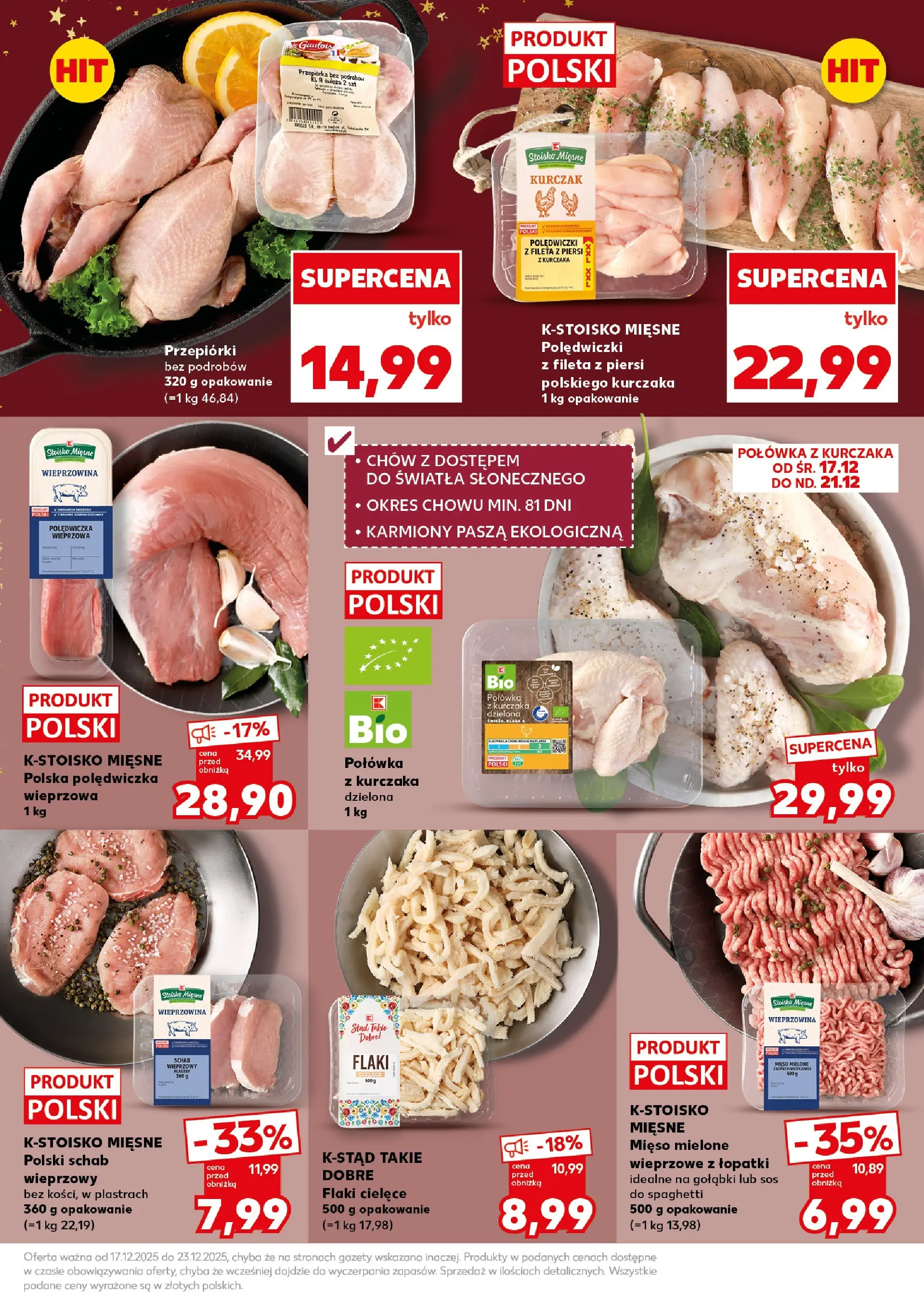 Kaufland gazetka od 20.12.2025 | Boże Narodzenie 🎄🎁 | Strona: 17 | Produkty: Piersi, Mięso, Wieprzowina, Sos
