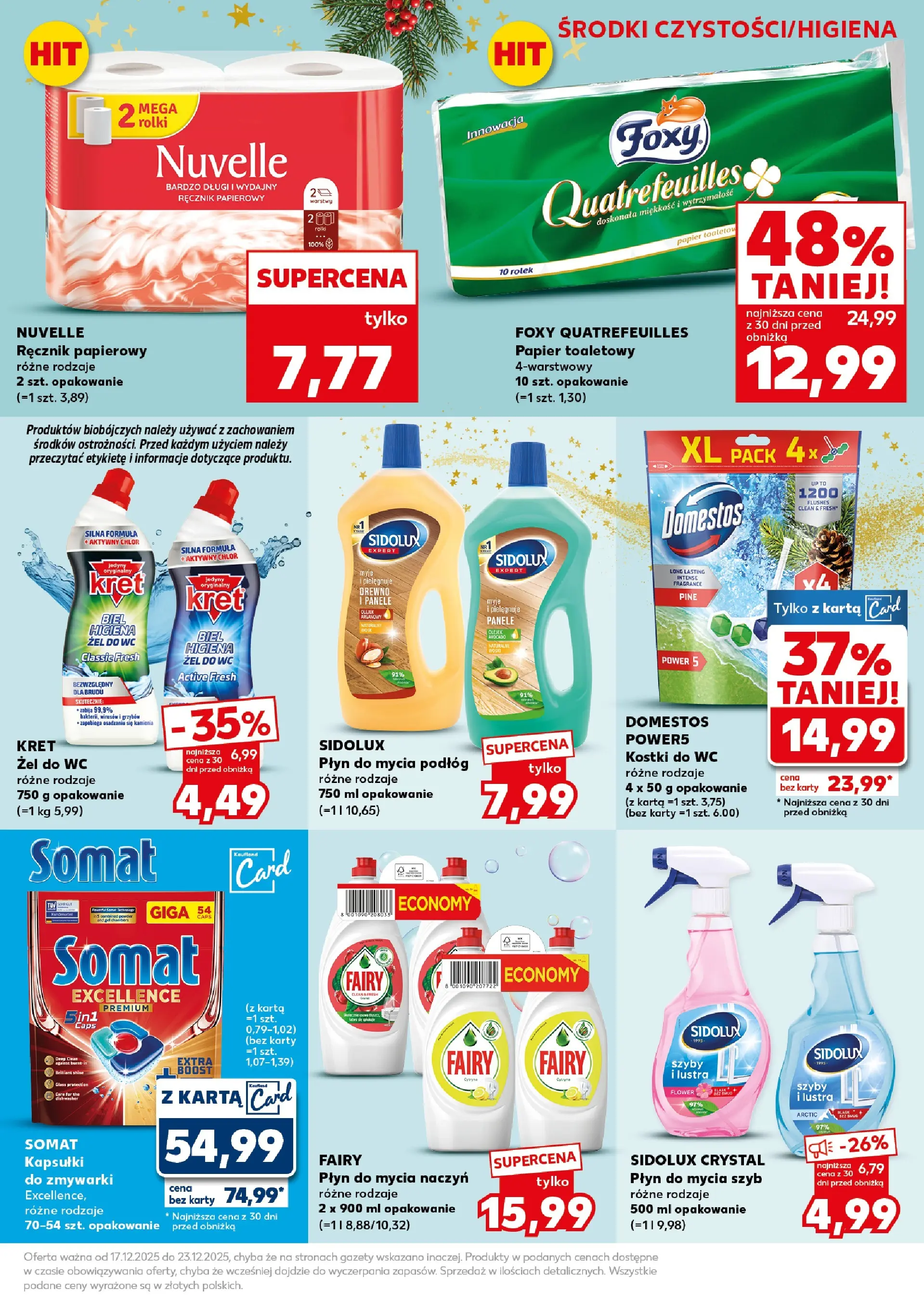 Kaufland gazetka od 20.12.2025 | Boże Narodzenie 🎄🎁 | Strona: 27 | Produkty: Kostki do wc, Karta, Rolki, Kapsułki fairy