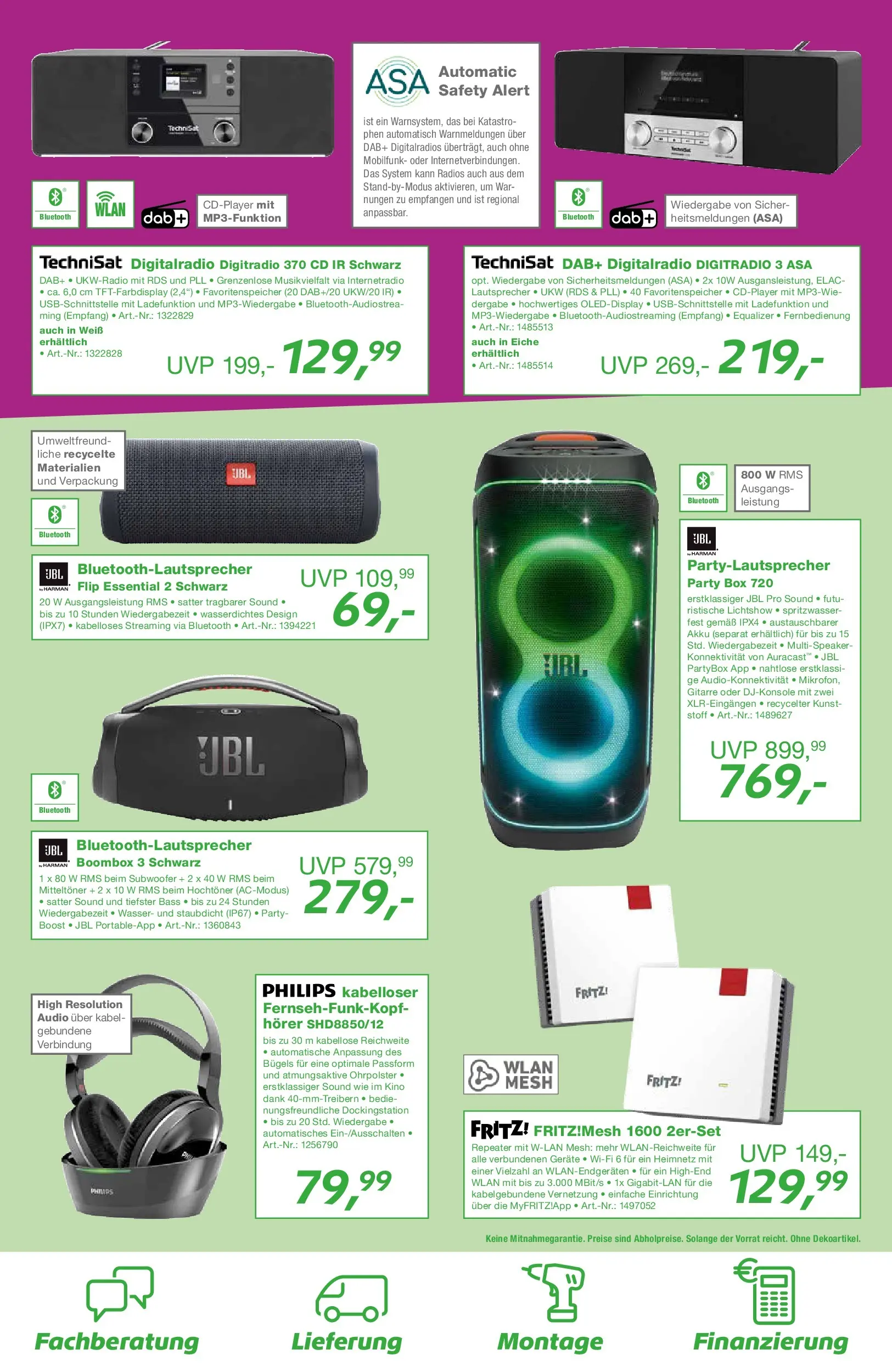 Entdecke - EP: Angebote (ab 29.12.2025) zum Blättern | Seite: 10 | Produkte: Philips, Lautsprecher, Wasser, Audio