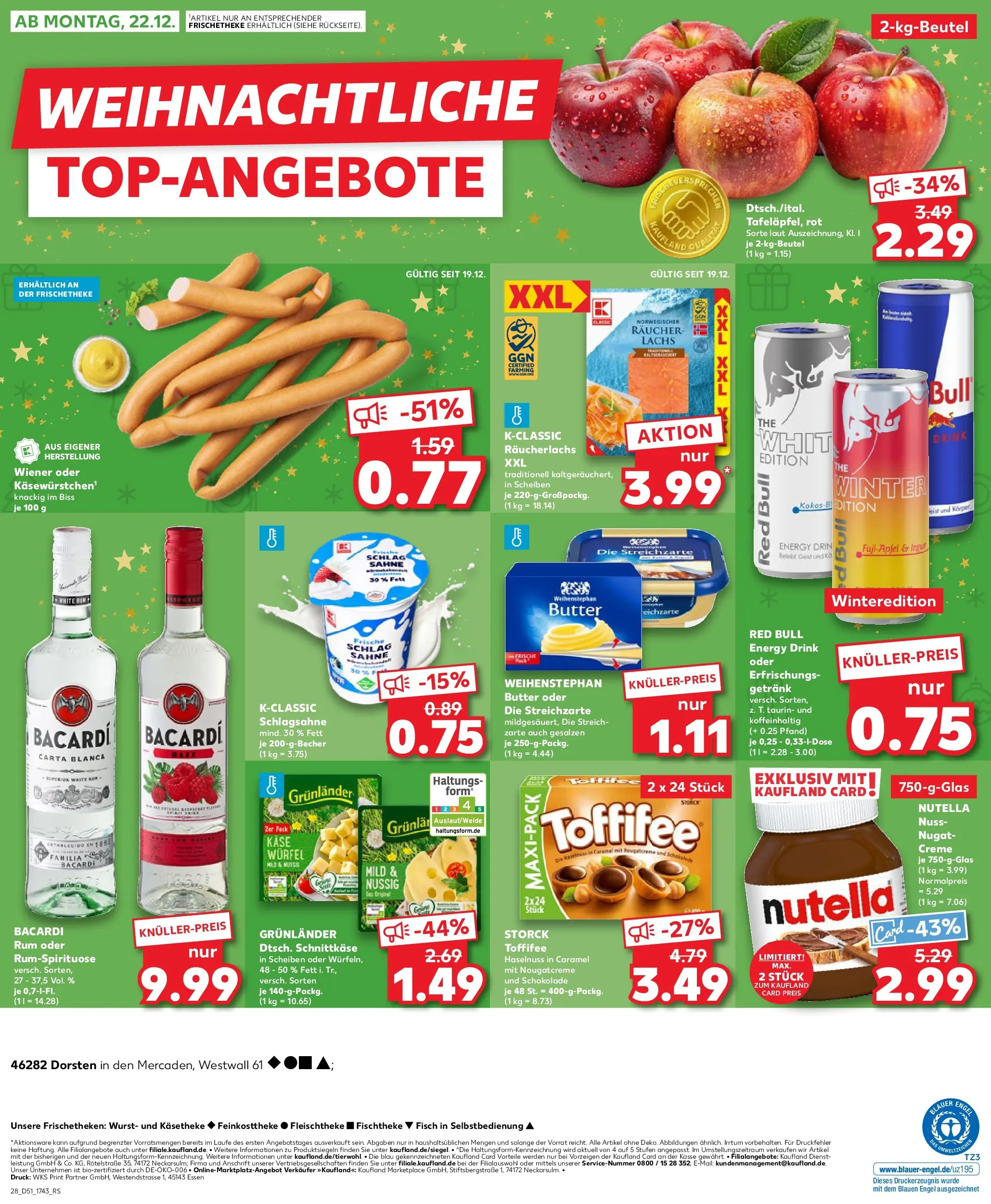 Prospekt Kaufland ab 18.12.2025 » Angebote Online zum Blättern | Seite: 28 | Produkte: Äpfel, Creme, Wurst, Schal
