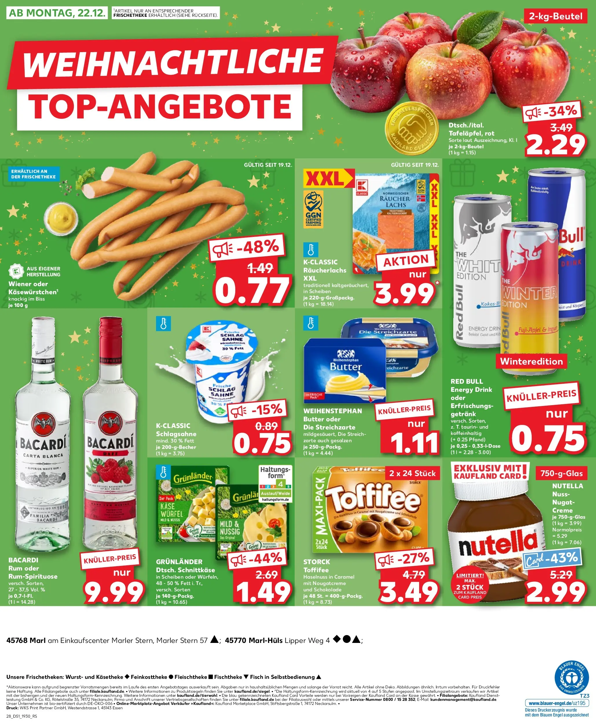 Prospekt Kaufland ab 18.12.2025 » Angebote Online zum Blättern | Seite: 28 | Produkte: Red bull, Butter, Rum, Wurst