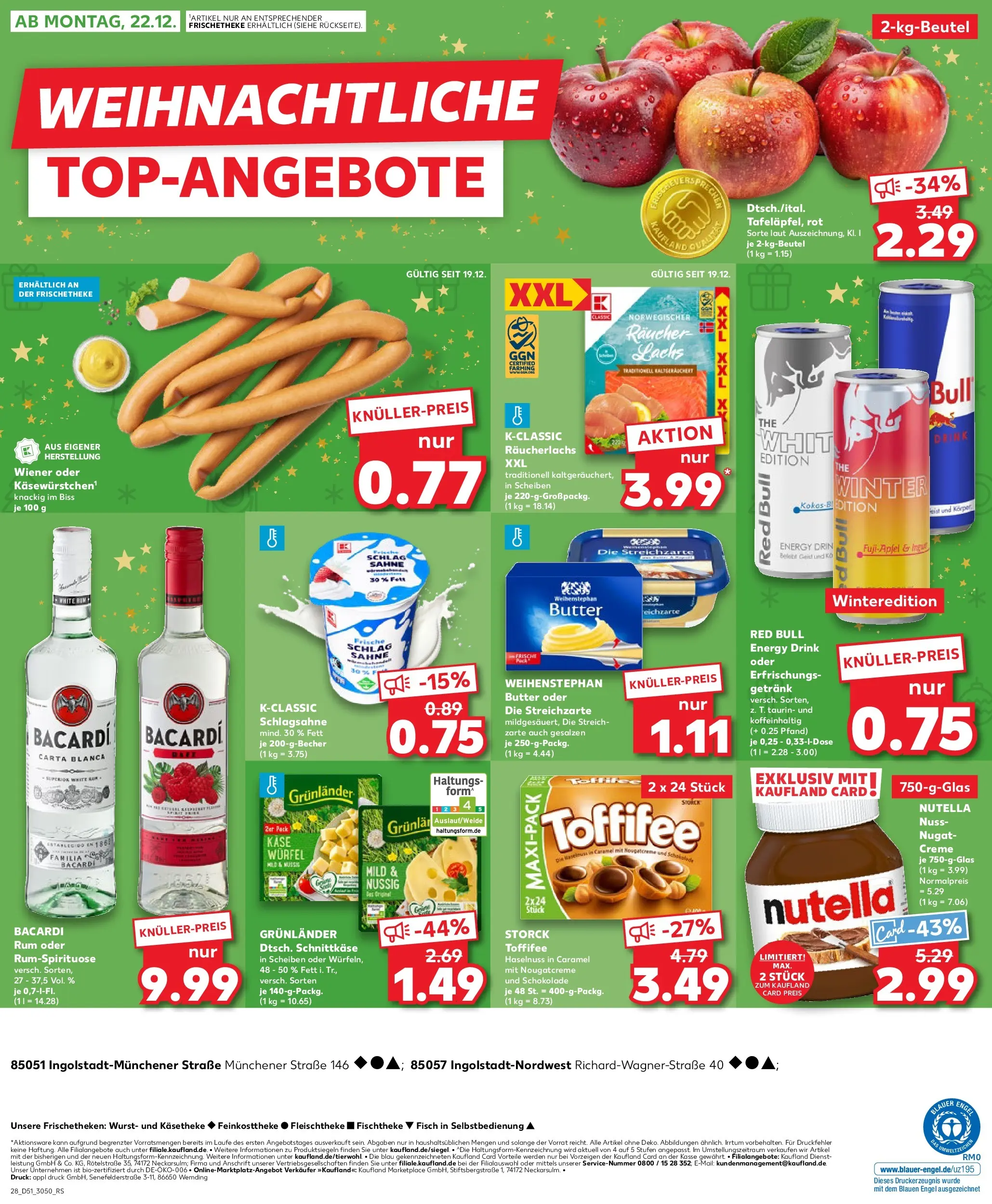 Prospekt Kaufland ab 18.12.2025 » Angebote Online zum Blättern | Seite: 28 | Produkte: Rum, Weihenstephan butter, Wurst, Schal