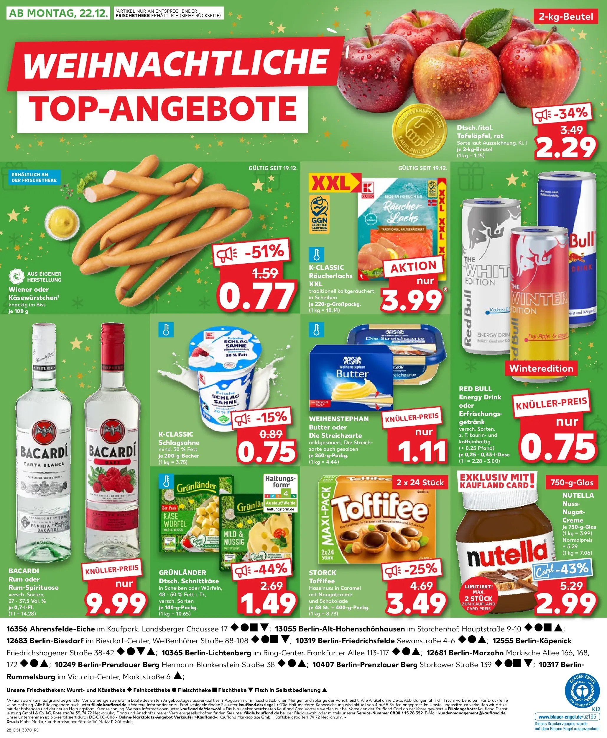Prospekt Kaufland ab 18.12.2025 » Angebote Online zum Blättern | Seite: 28 | Produkte: Energy, Butter, Grunlander, Toffifee