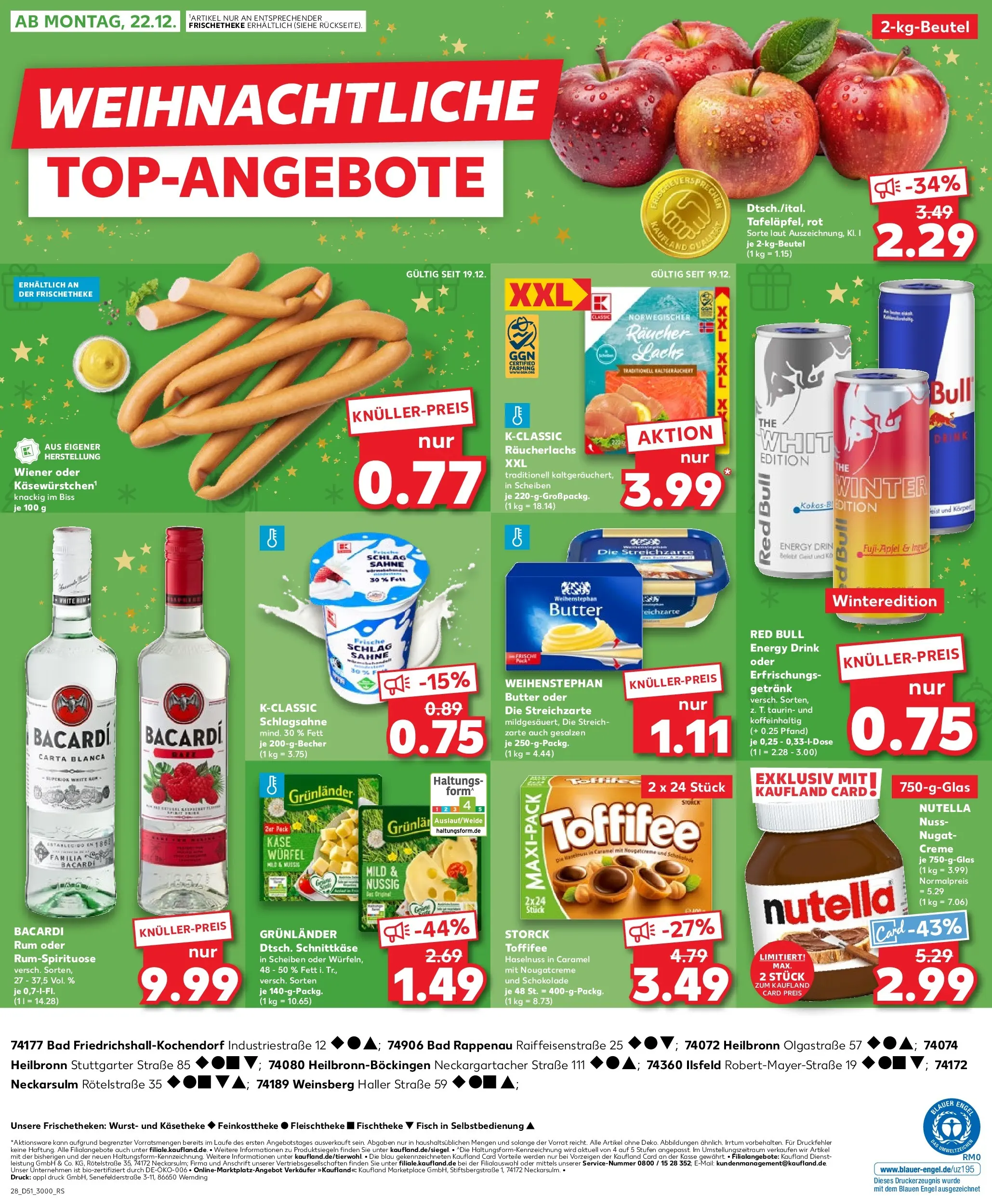 Prospekt Kaufland ab 18.12.2025 » Angebote Online zum Blättern | Seite: 28 | Produkte: Bad, Creme, Räucherlachs, Wurst