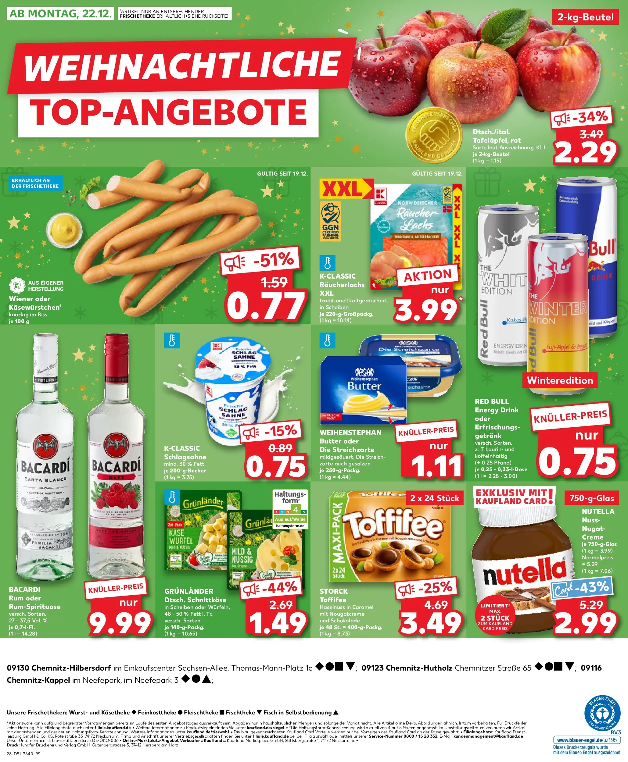 Prospekt Kaufland ab 18.12.2025 » Angebote Online zum Blättern | Seite: 28 | Produkte: Rum, Creme, Lachs, Toffifee