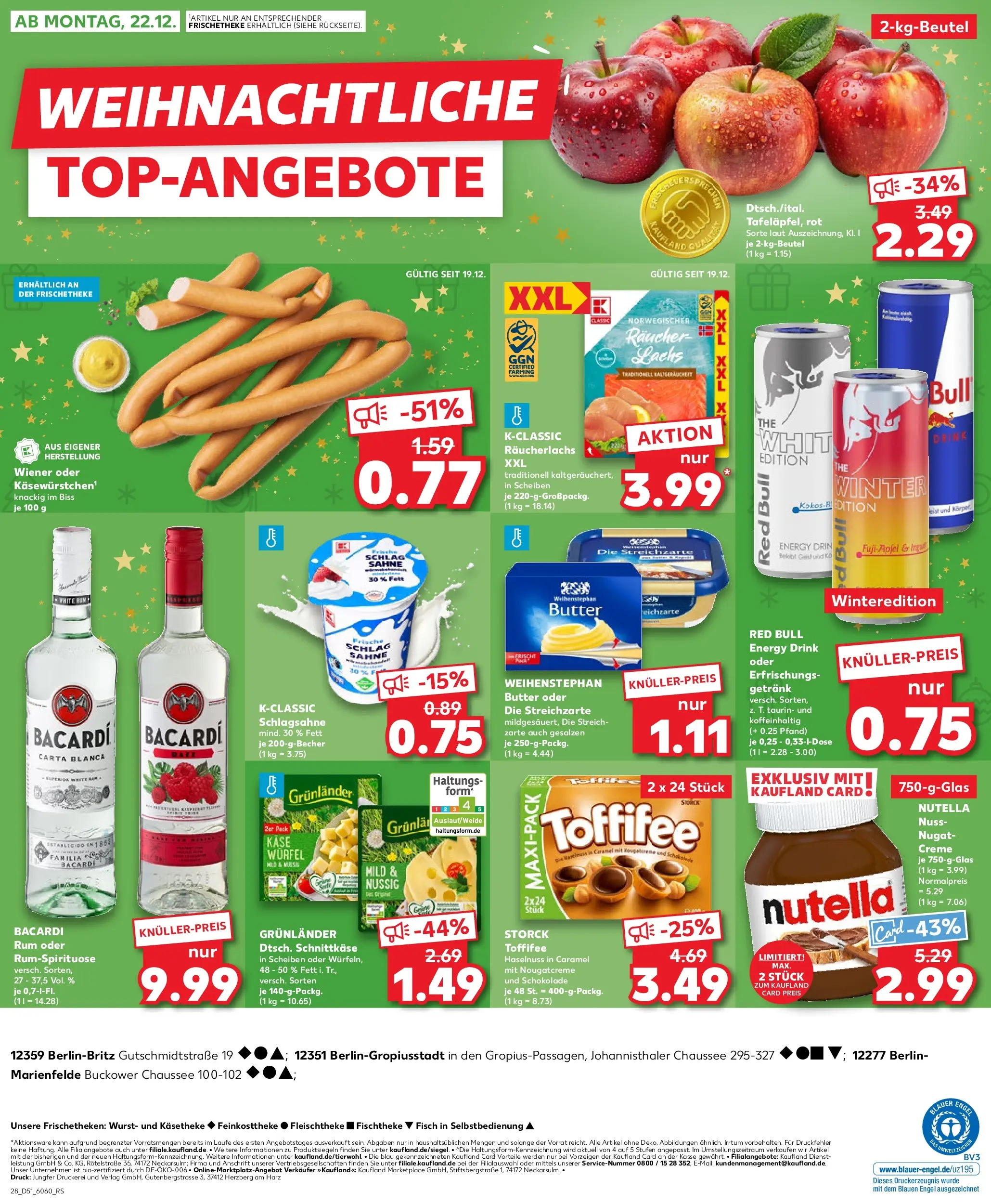 Prospekt Kaufland ab 18.12.2025 » Angebote Online zum Blättern | Seite: 28 | Produkte: Energy, Lachs, Grunlander, Toffifee
