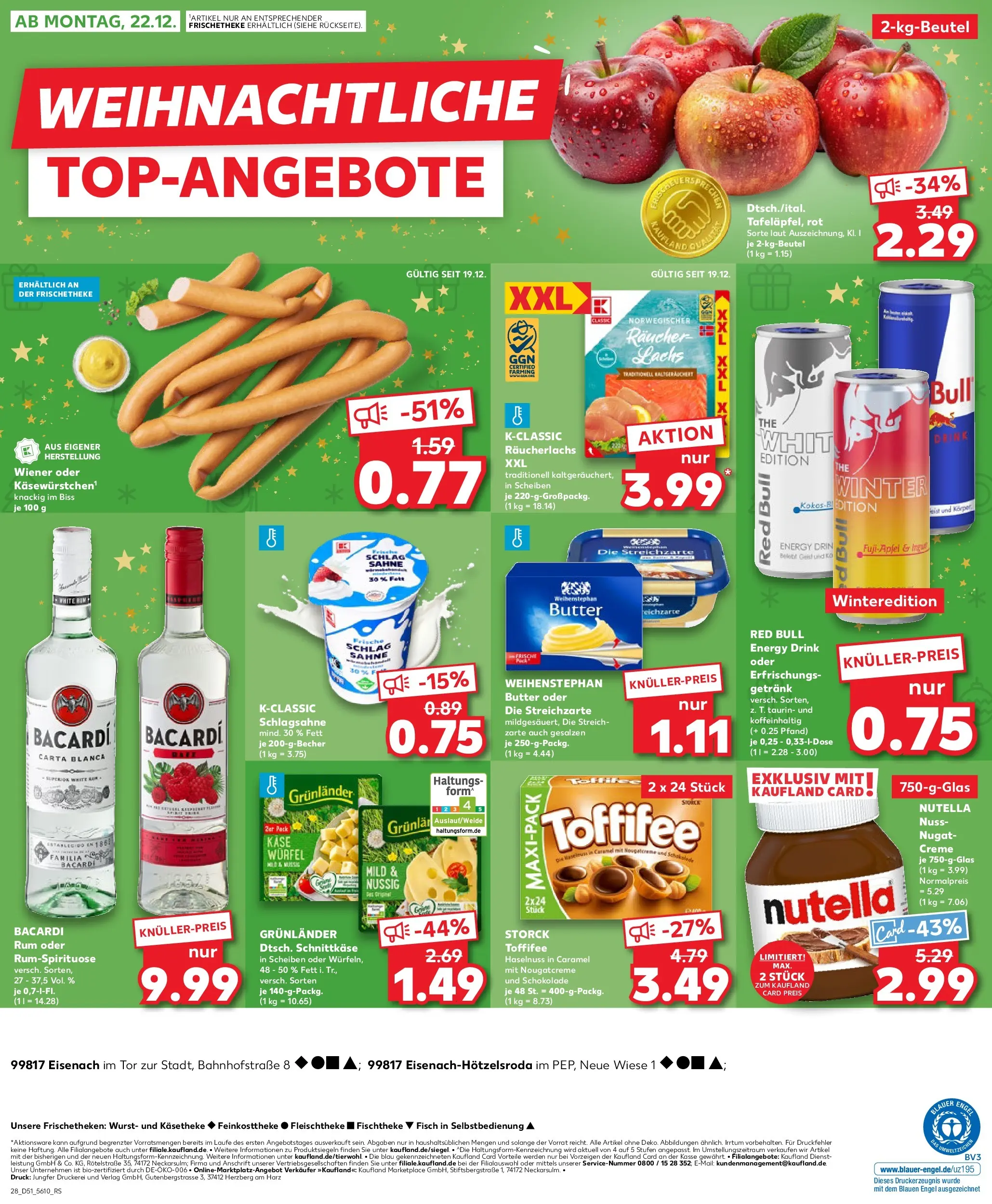 Prospekt Kaufland ab 18.12.2025 » Angebote Online zum Blättern | Seite: 28 | Produkte: Butter, Käse, Grunlander, Sahne