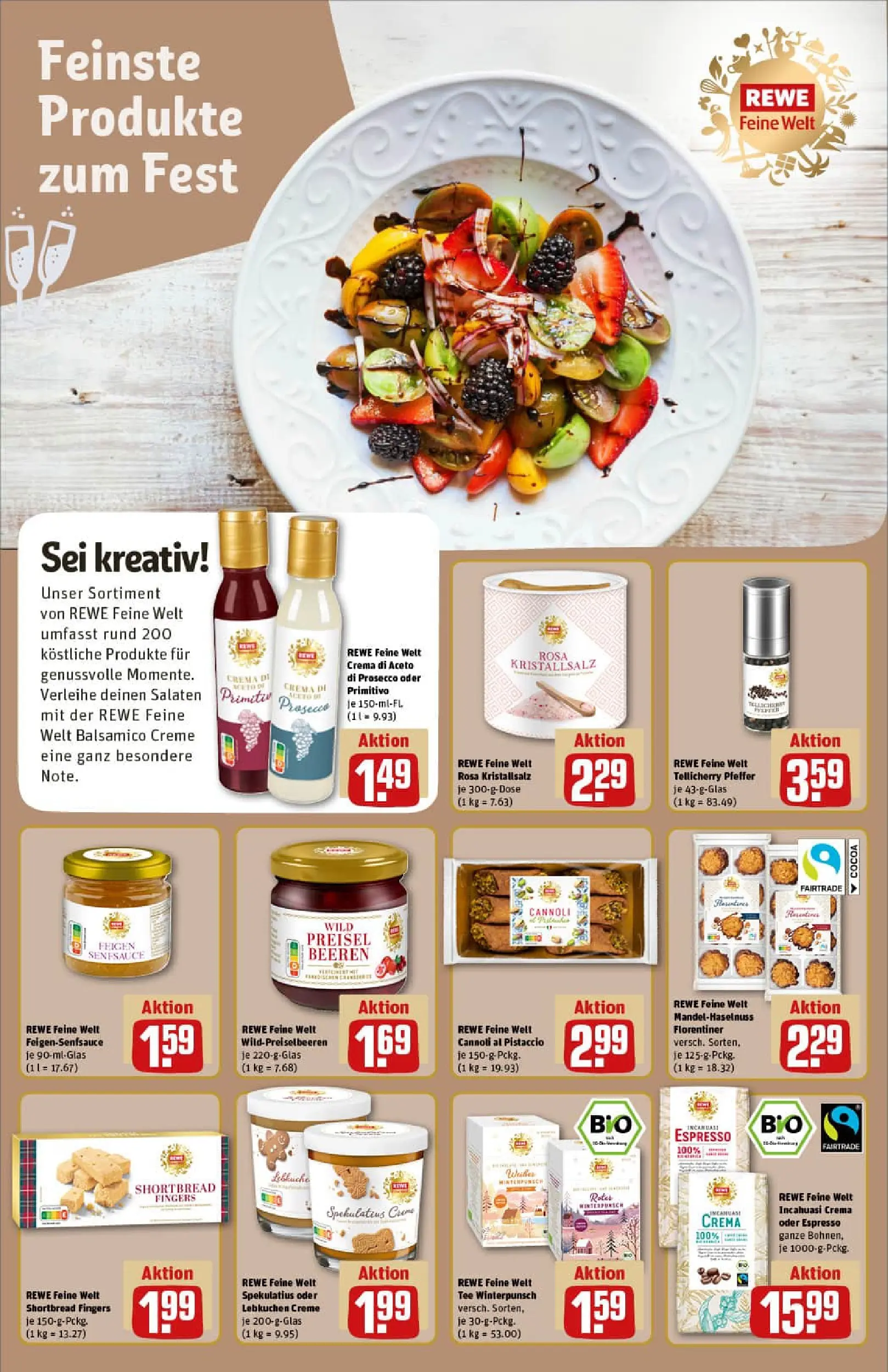 REWE Prospekt ab 22.12.2025 zum Blättern » Angebote | Seite: 16 | Produkte: Balsamico, Creme, Prosecco, Pfeffer