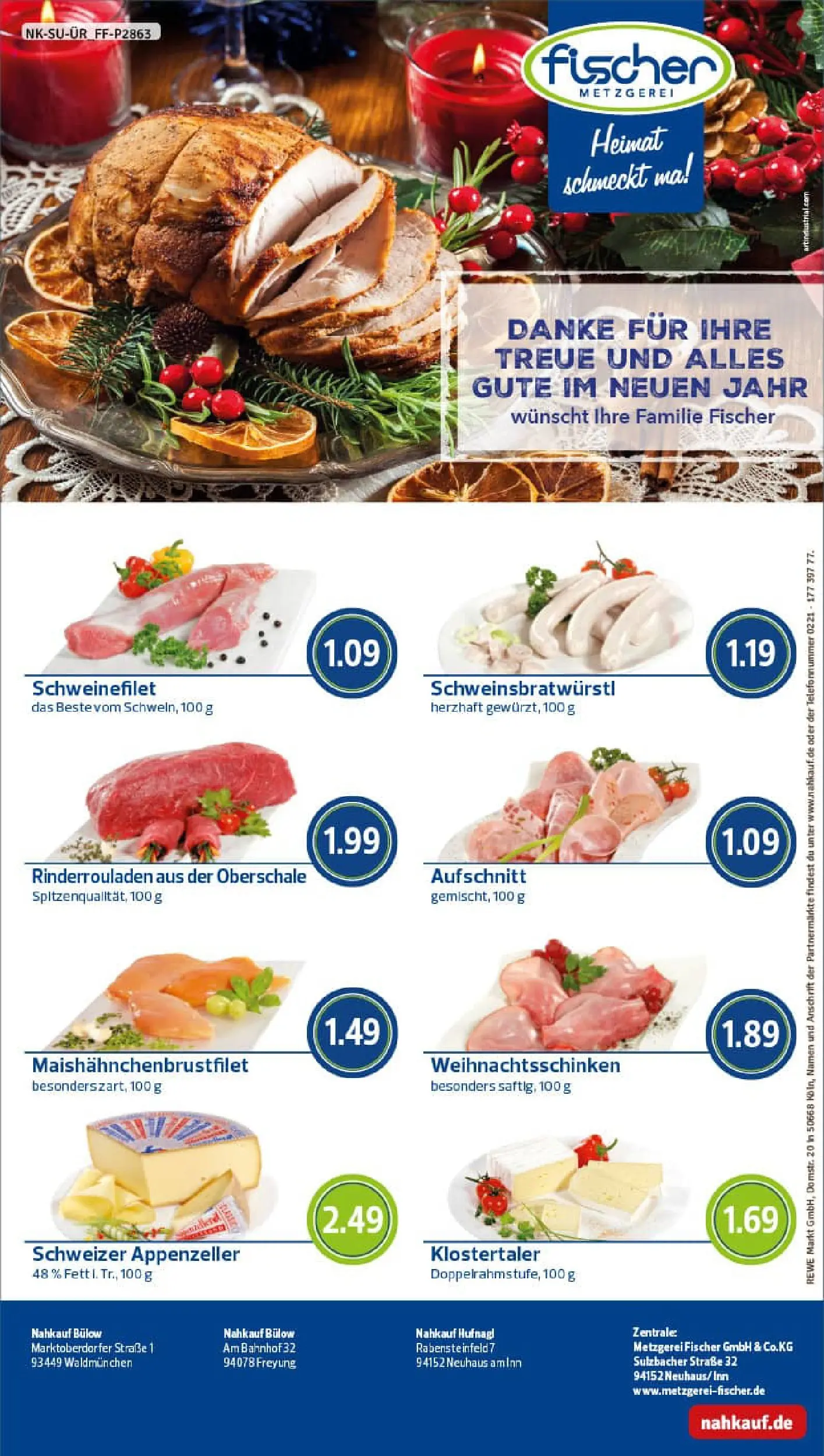 REWE Prospekt ab 22.12.2025 zum Blättern » Angebote | Seite: 12 | Produkte: Rinderrouladen, Schweinefilet