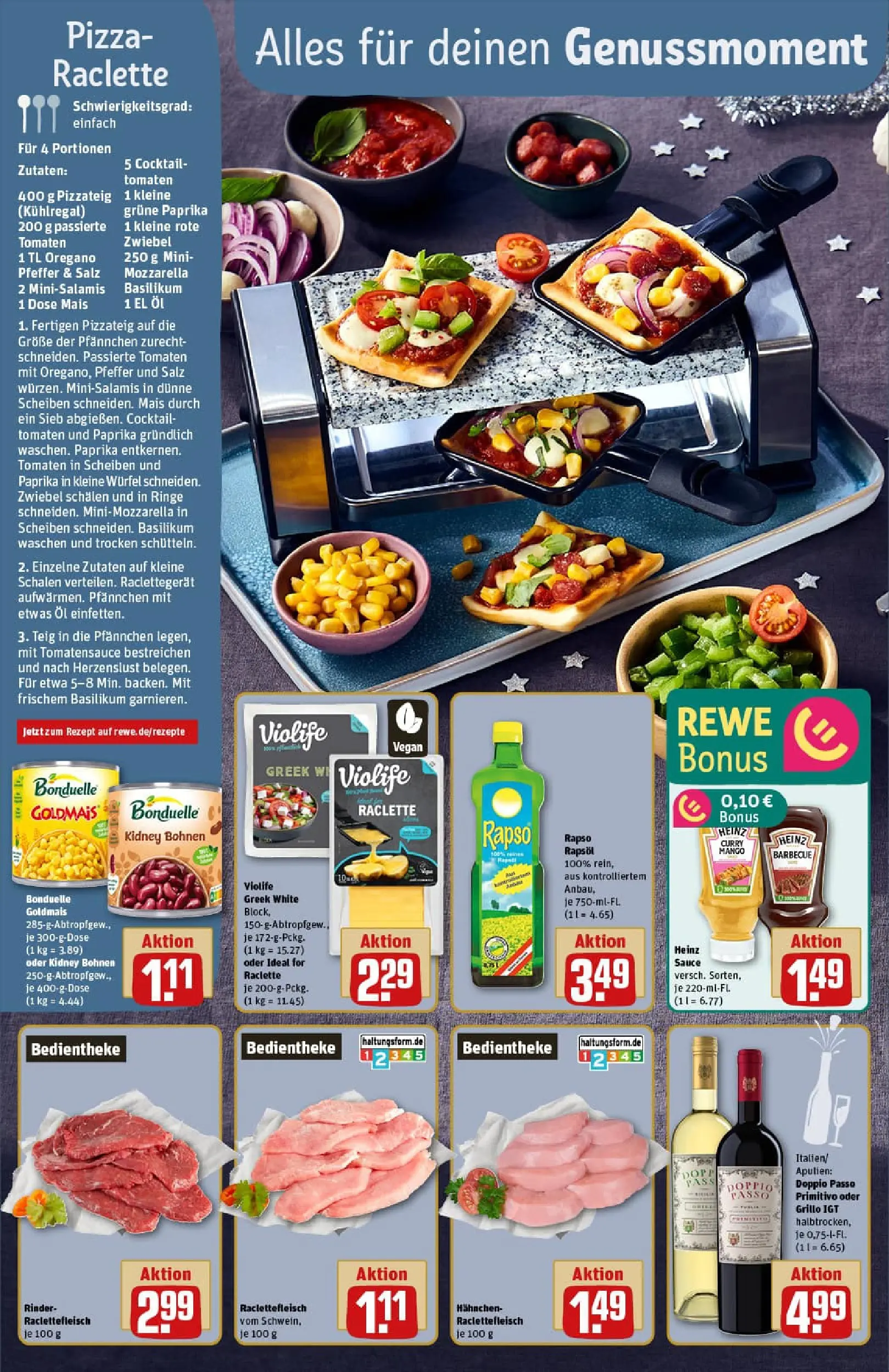 REWE Prospekt ab 22.12.2025 zum Blättern » Angebote | Seite: 4 | Produkte: Öl, Mozzarella, Tomaten, Rapso rapsol