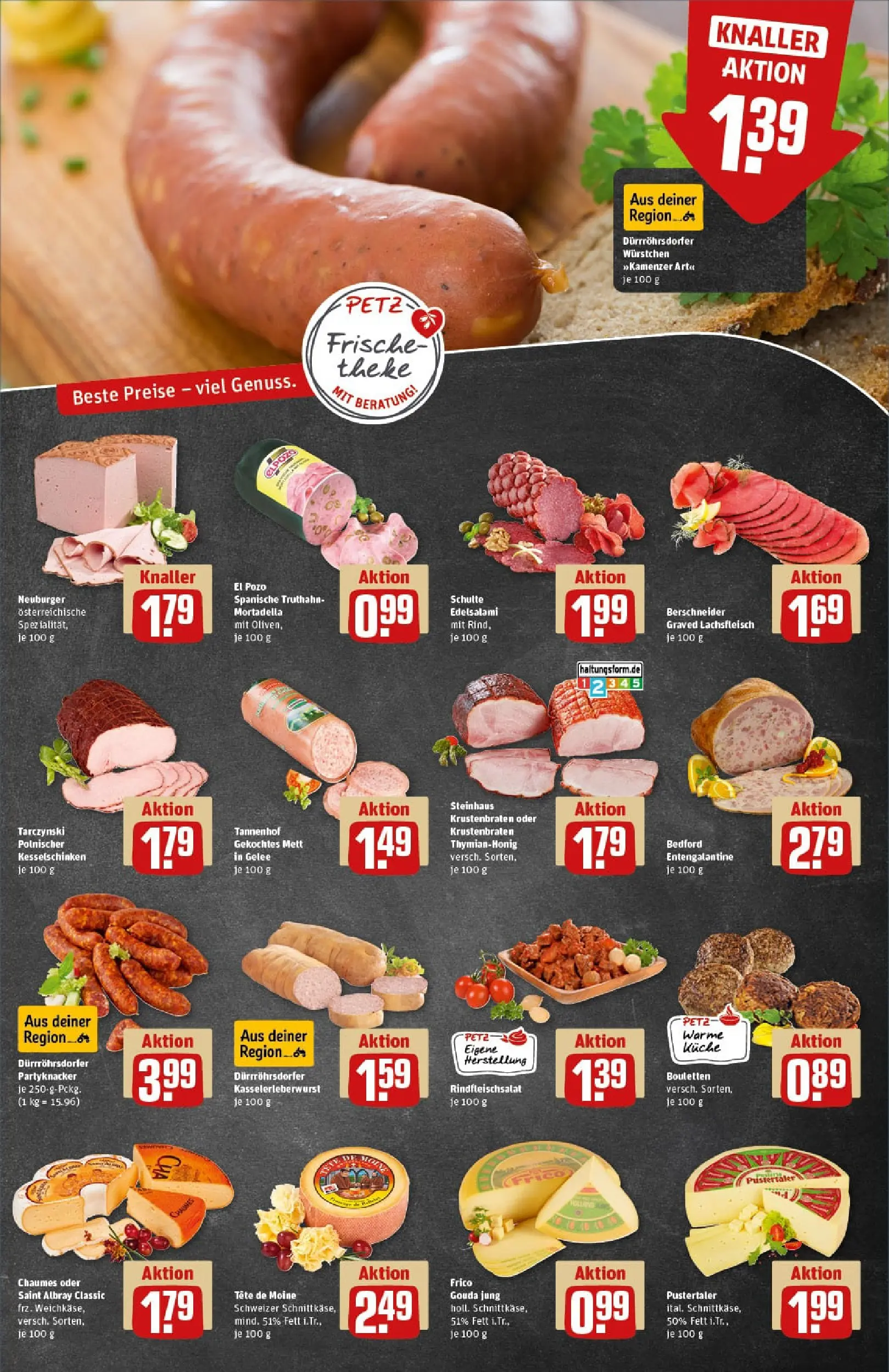 REWE Prospekt ab 22.12.2025 zum Blättern » Angebote | Seite: 9 | Produkte: Theke, Gouda, Küche, Krustenbraten