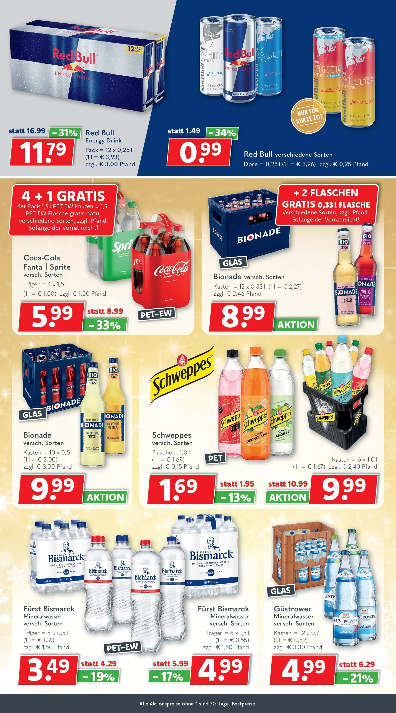 Getränkeland - Getränkeland: Getränkeangebote (ab 22.12.2025) zum Blättern | Seite: 4 | Produkte: Sprite, Cola, Bionade, Mineralwasser