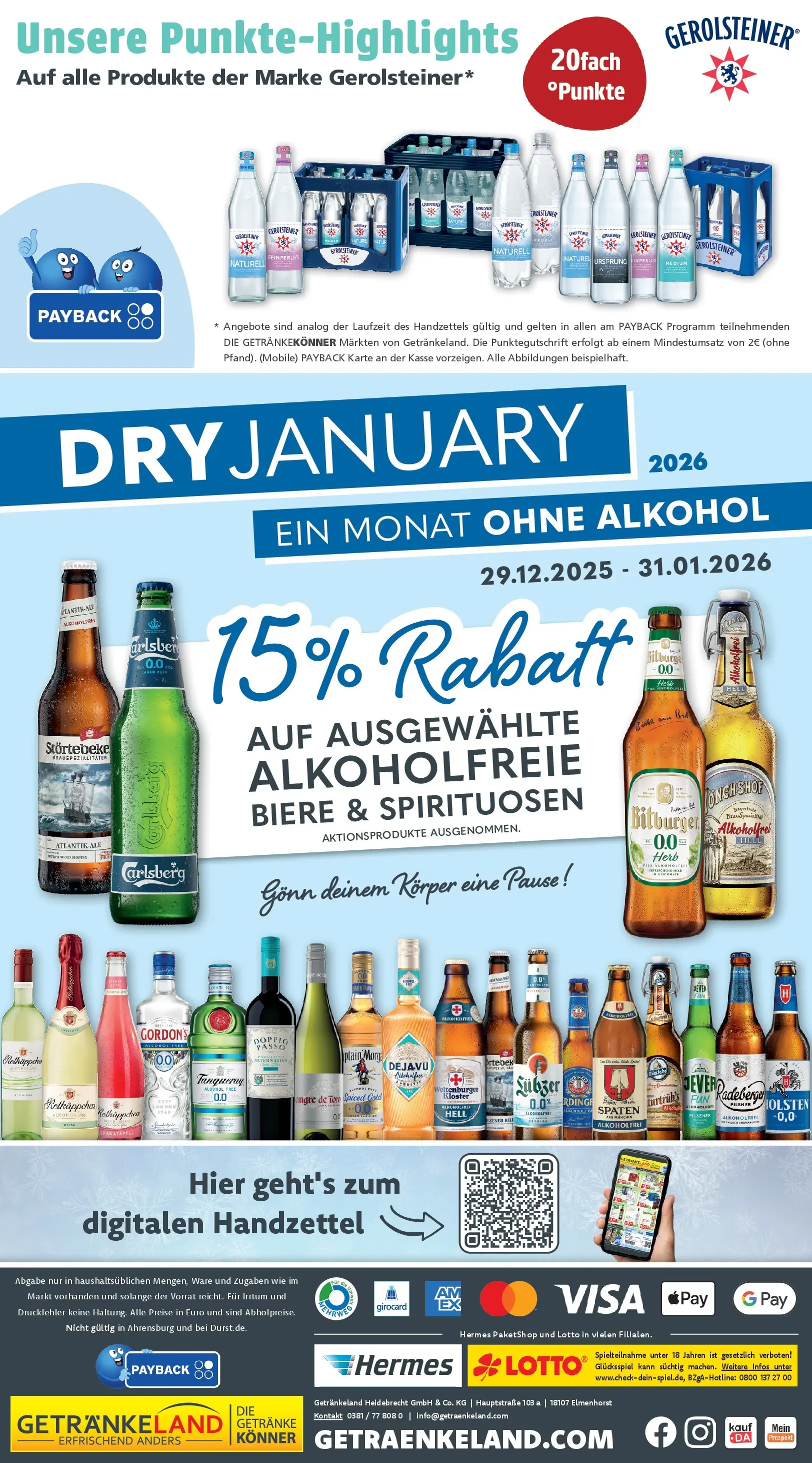 Getränkeland - Getränkeland: Getränkeangebote (ab 22.12.2025) zum Blättern | Seite: 8 | Produkte: Granatapfel, Jever, Rotkäppchen, Gerolsteiner