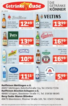 Entdecke - Getränke Oase: Getränkeangebote ab 21.12.2025 gültig