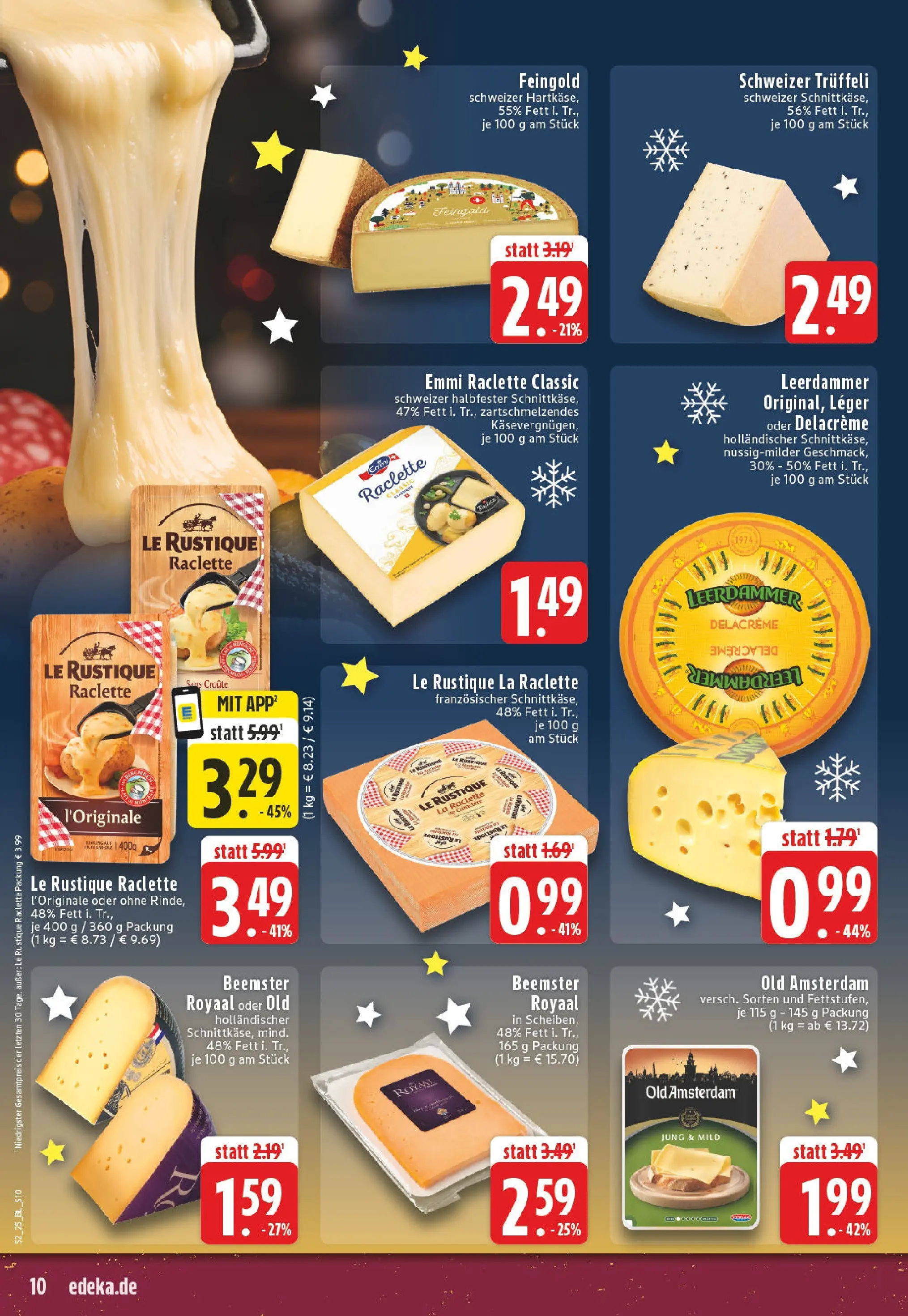 Edeka prospekt Höhn	 (ab 21.12.2025) » Angebote Online | Seite: 10 | Produkte: Leerdammer, Raclette