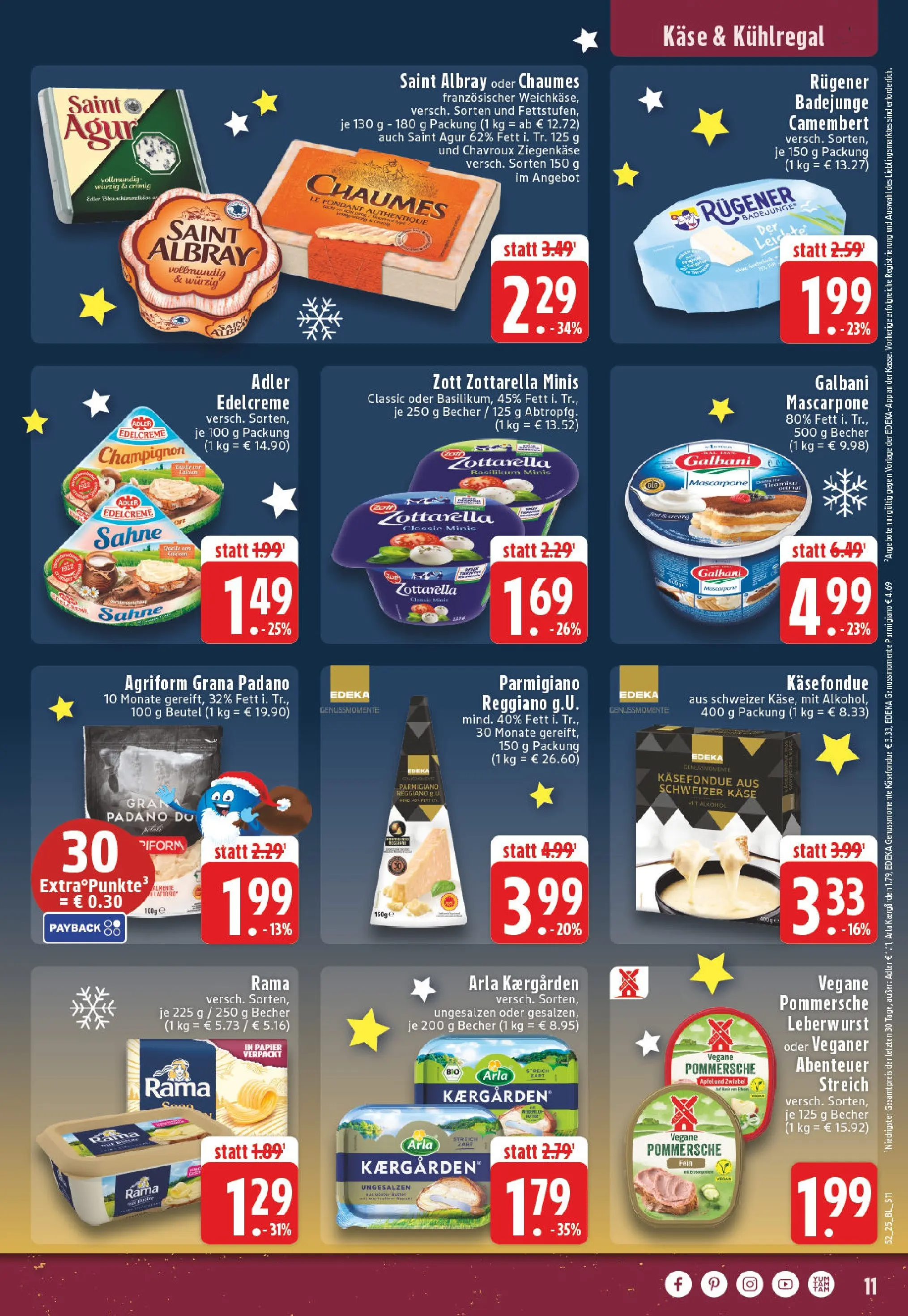 Edeka prospekt Höhn	 (ab 21.12.2025) » Angebote Online | Seite: 11 | Produkte: Butter, Mascarpone, Fondue, Sahne