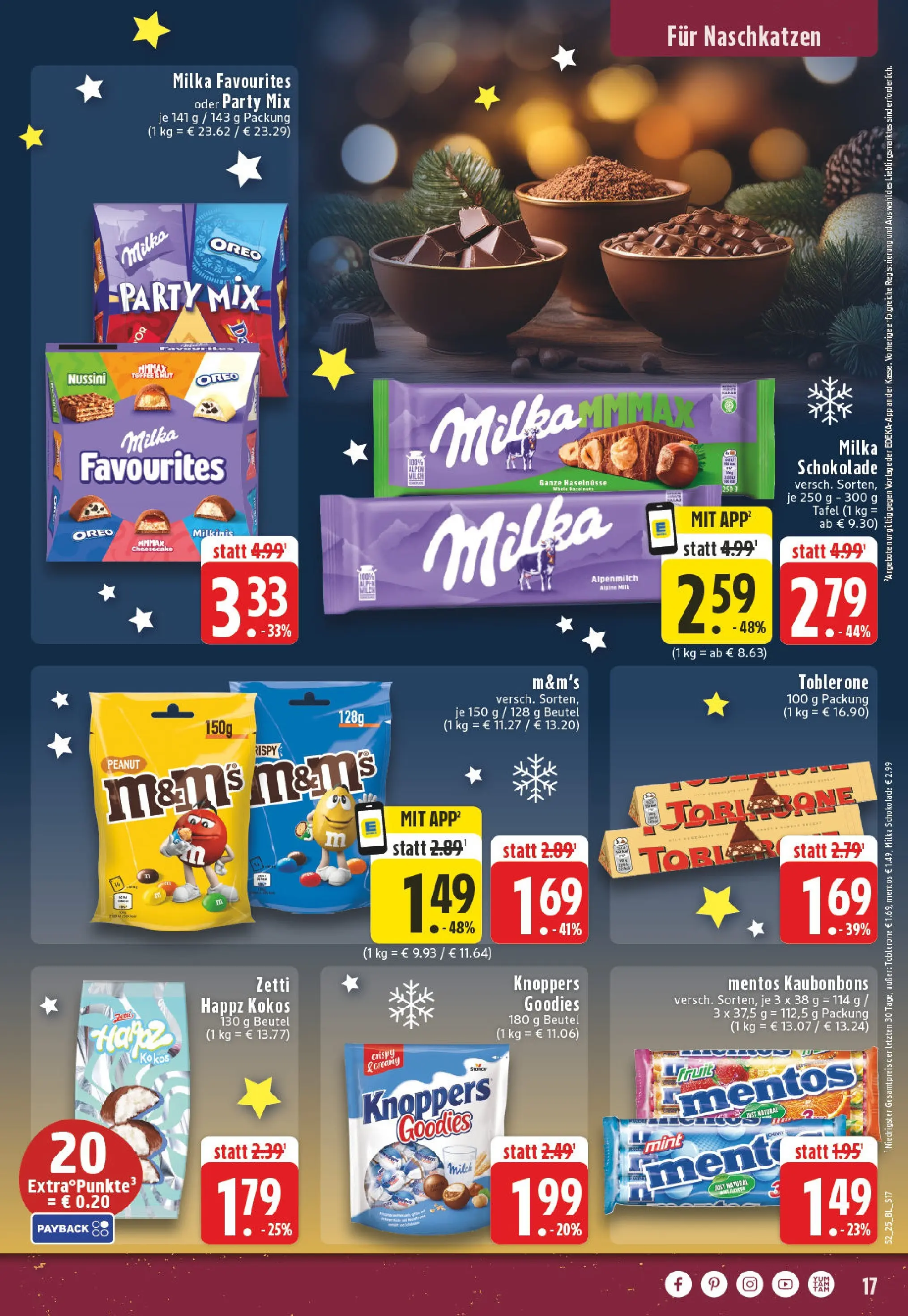 Edeka prospekt Höhn	 (ab 21.12.2025) » Angebote Online | Seite: 17 | Produkte: Milch, Schokolade, Milka schokolade, M&M's