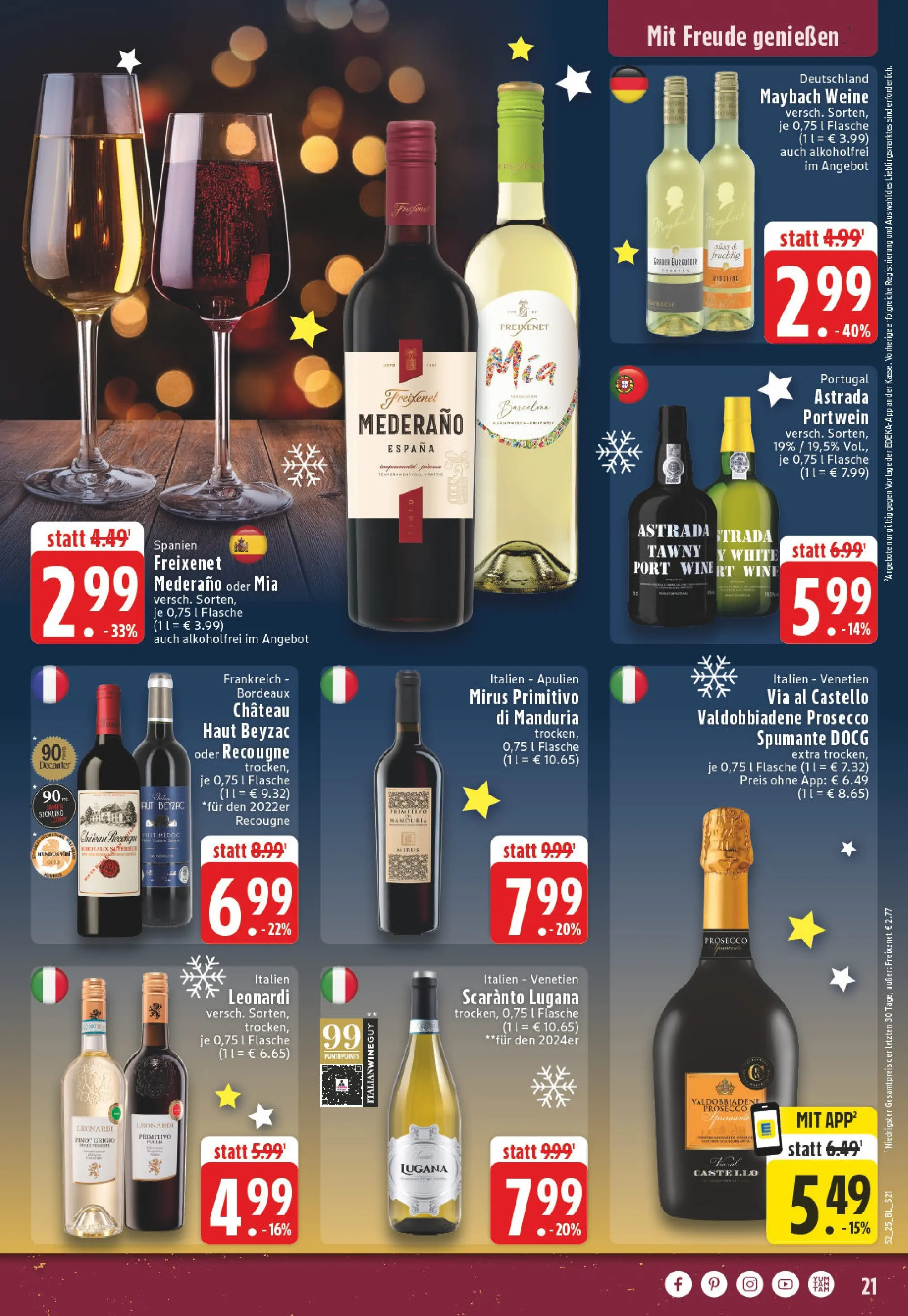 Edeka prospekt Höhn	 (ab 21.12.2025) » Angebote Online | Seite: 21 | Produkte: Freixenet, Freixenet mederano, Prosecco