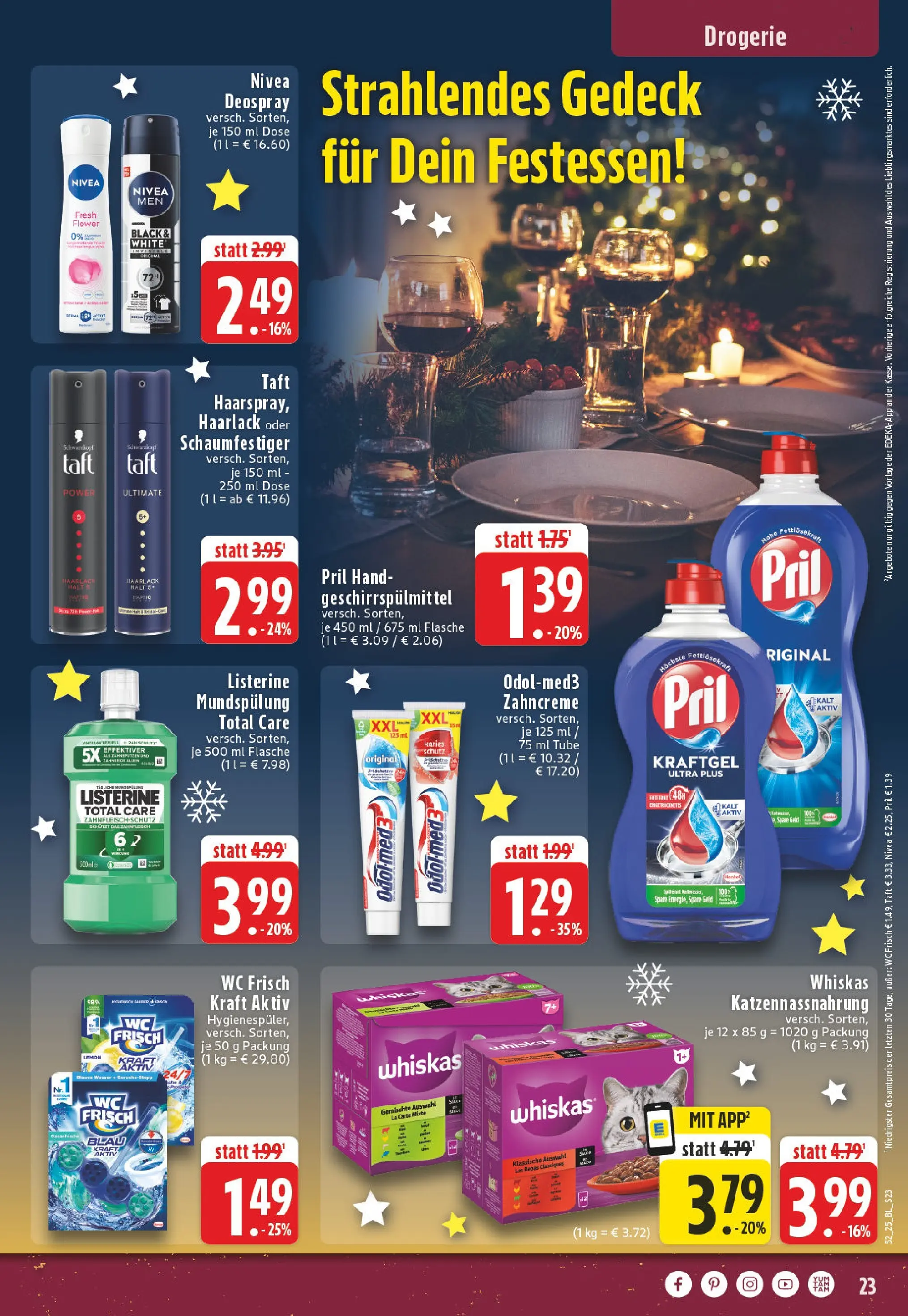 Edeka prospekt Höhn	 (ab 21.12.2025) » Angebote Online | Seite: 23 | Produkte: Deodorant, Geschirrspülmittel, Whiskas, Listerine
