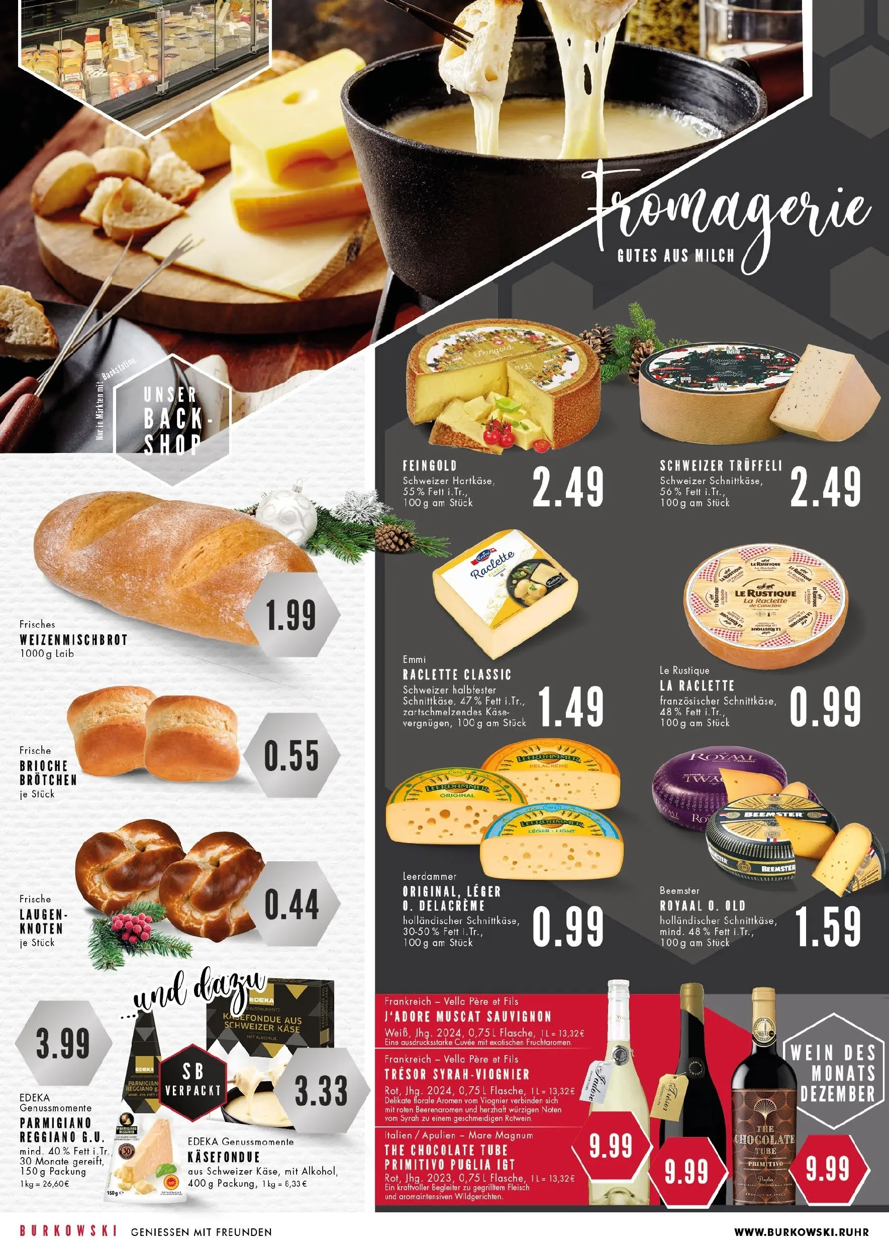 Edeka prospekt Bochum	 (ab 22.12.2025) » Angebote Online | Seite: 2 | Produkte: Käse, Wein, Raclette, Fleisch