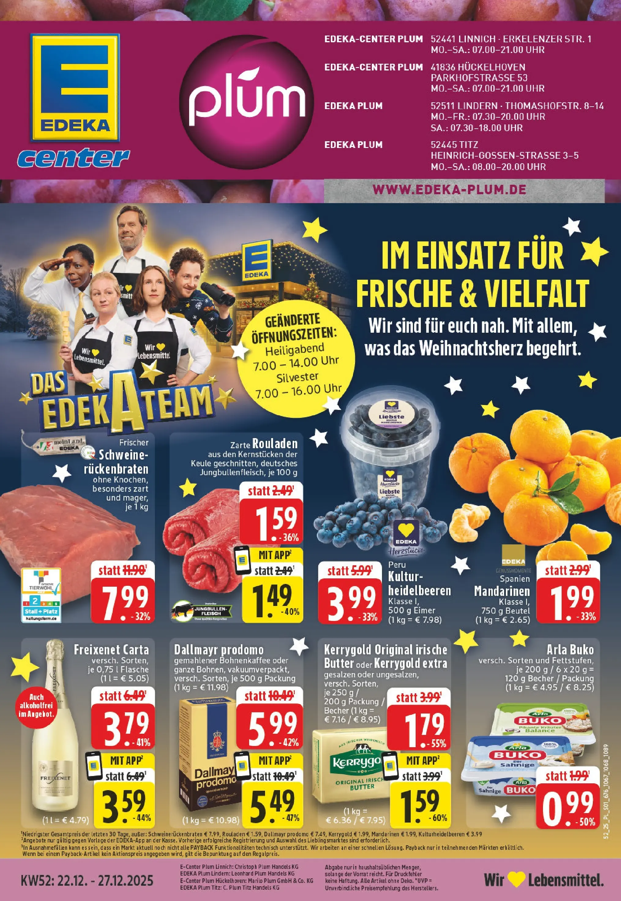 Edeka prospekt Linnich	 (ab 22.12.2025) » Angebote Online | Seite: 1 | Produkte: Freixenet, Dallmayr, Arla buko, Dallmayr prodomo