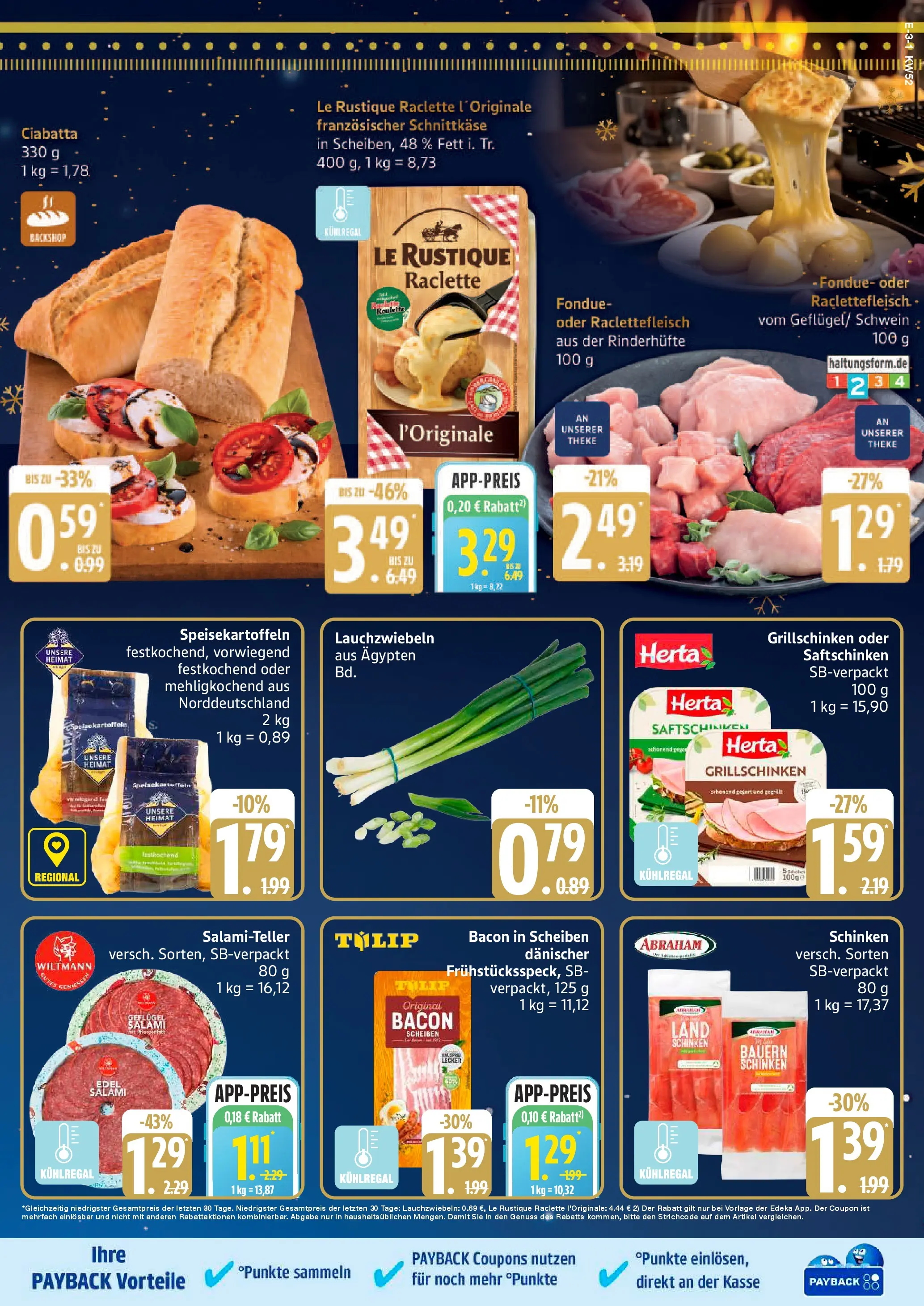 Edeka prospekt Ratzeburg	 (ab 21.12.2025) » Angebote Online | Seite: 3 | Produkte: Theke, Salami, Raclette, Fondue
