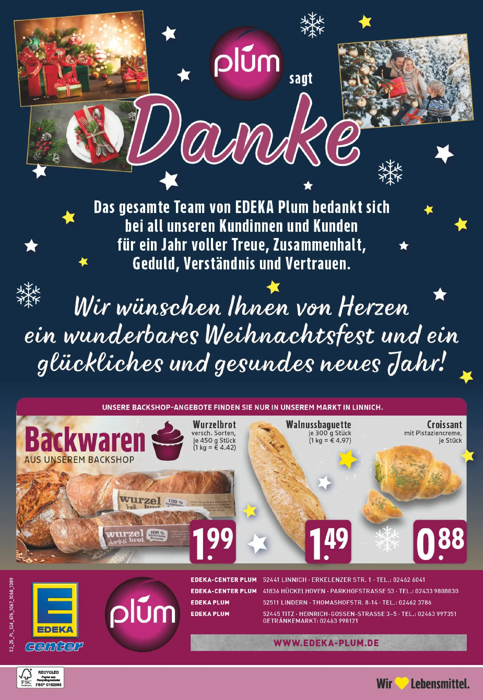 Edeka prospekt Linnich	 (ab 22.12.2025) » Angebote Online | Seite: 26 | Produkte: Baguette, Croissant, Brot