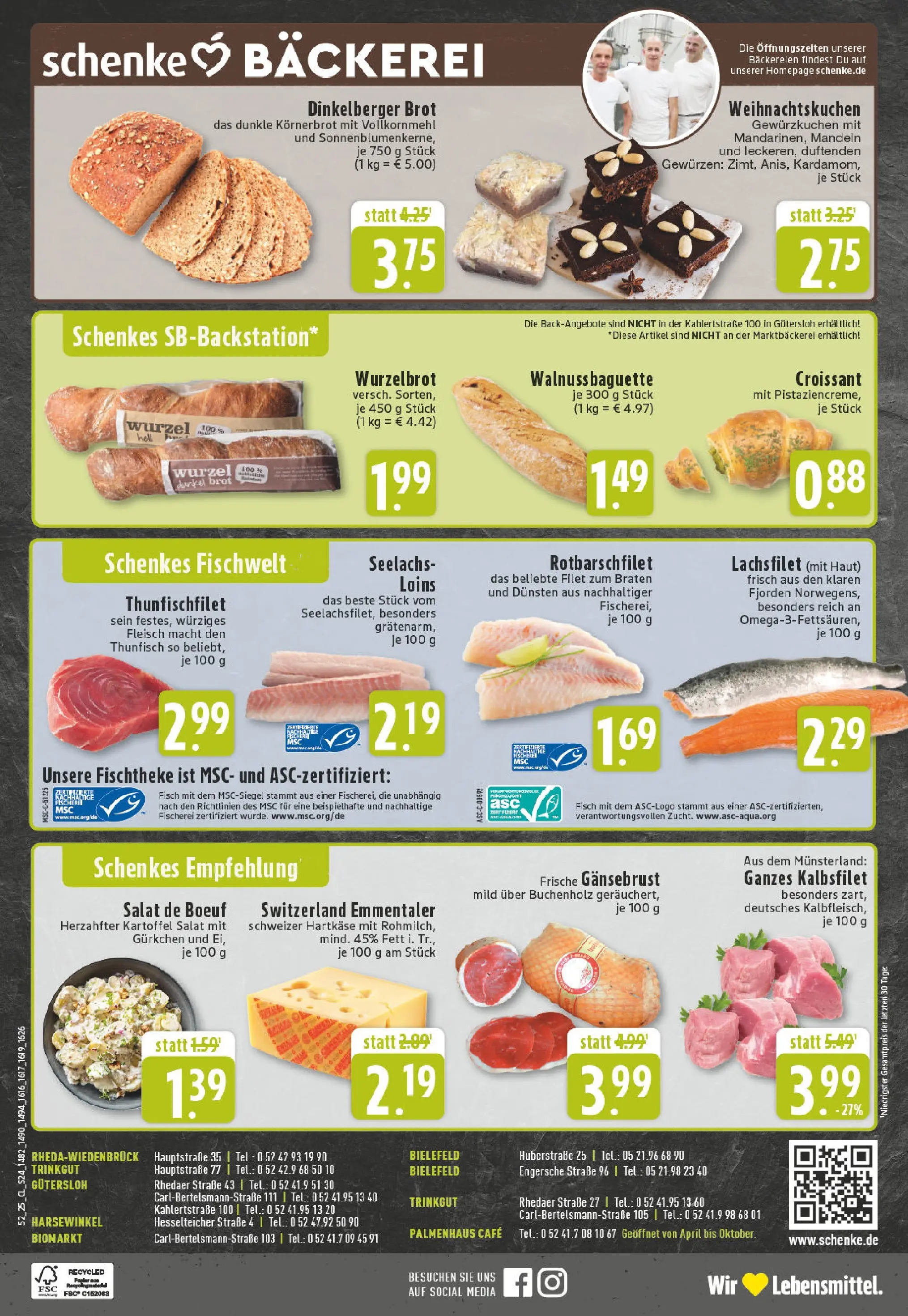 Edeka prospekt Gütersloh	 (ab 22.12.2025) » Angebote Online | Seite: 26 | Produkte: Thunfisch, Mandeln, Croissant, Fleisch