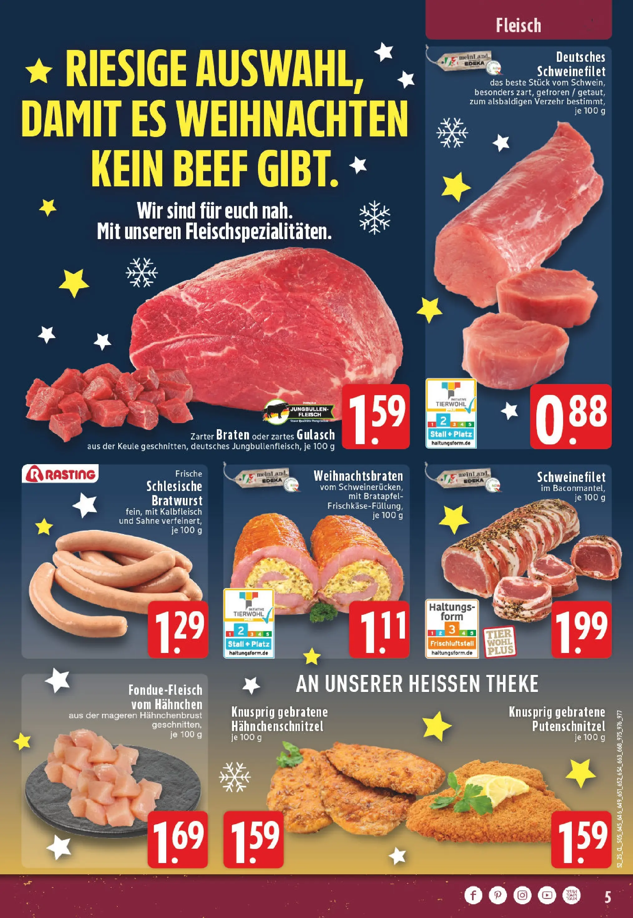 Edeka prospekt Mülheim An Der Ruhr	 (ab 22.12.2025) » Angebote Online | Seite: 5 | Produkte: Theke, Bratwurst, Putenschnitzel, Hahnchenbrust