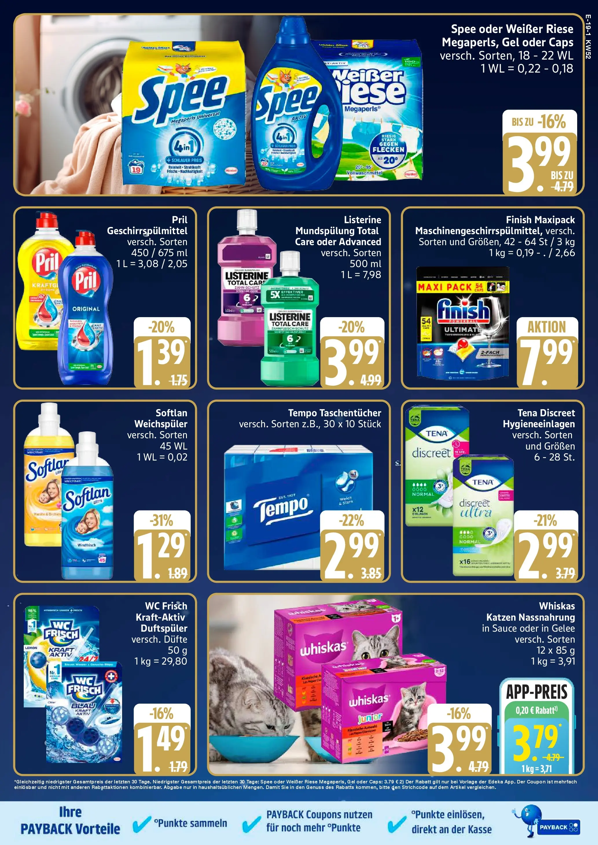 Edeka prospekt Ratzeburg	 (ab 21.12.2025) » Angebote Online | Seite: 19 | Produkte: Finish, Weichspüler, Wc frisch, Pril