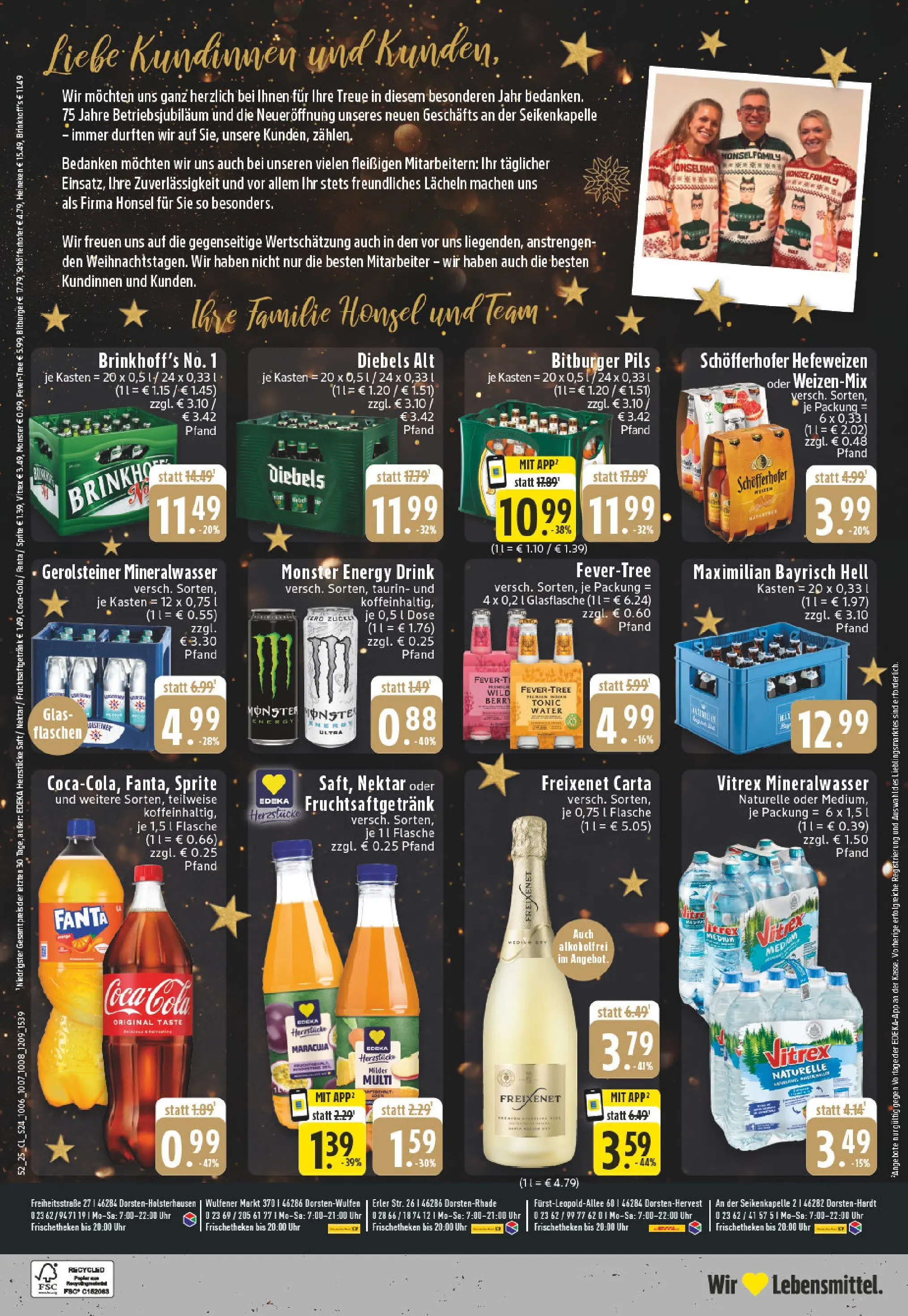 Edeka prospekt Dorsten	 (ab 22.12.2025) » Angebote Online | Seite: 26 | Produkte: Coca cola, Sprite, Monster, Diebels
