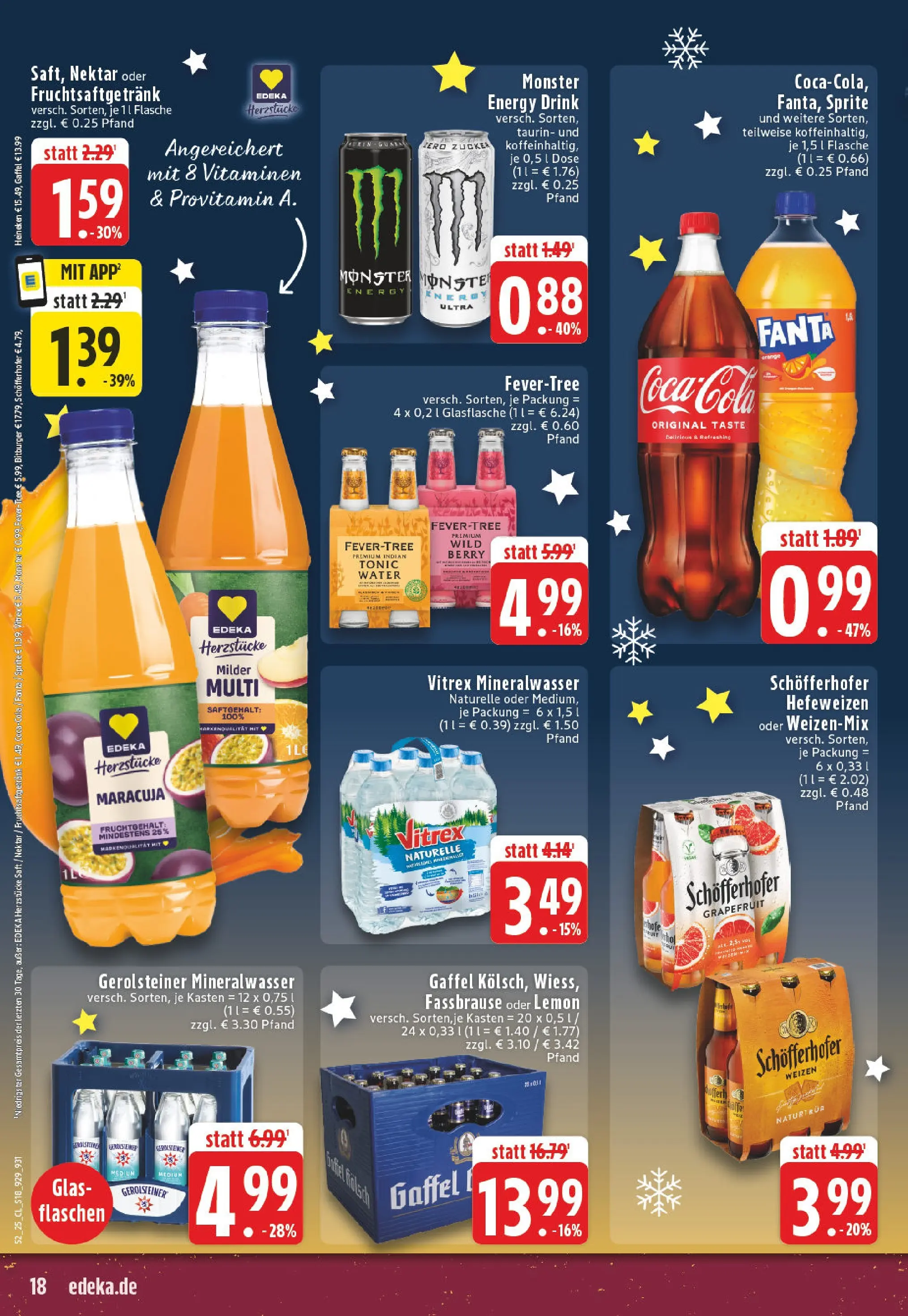 Edeka prospekt Bonn	 (ab 22.12.2025) » Angebote Online | Seite: 18 | Produkte: Fanta, Energy, Grapefruit, Gerolsteiner