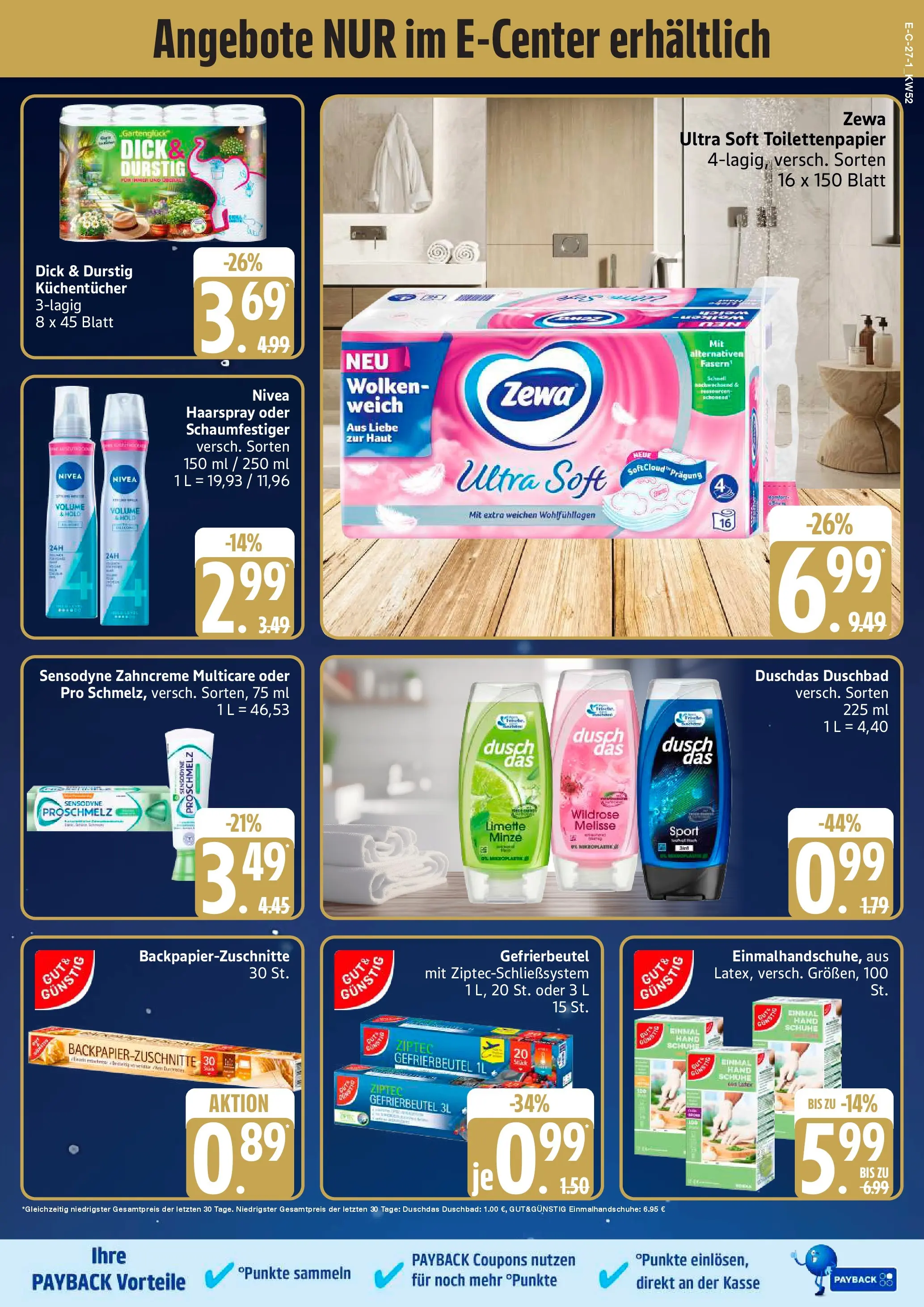 Edeka prospekt Hamburg	 (ab 21.12.2025) » Angebote Online | Seite: 27 | Produkte: Zewa, Duschdas, Shower Gel, Limette
