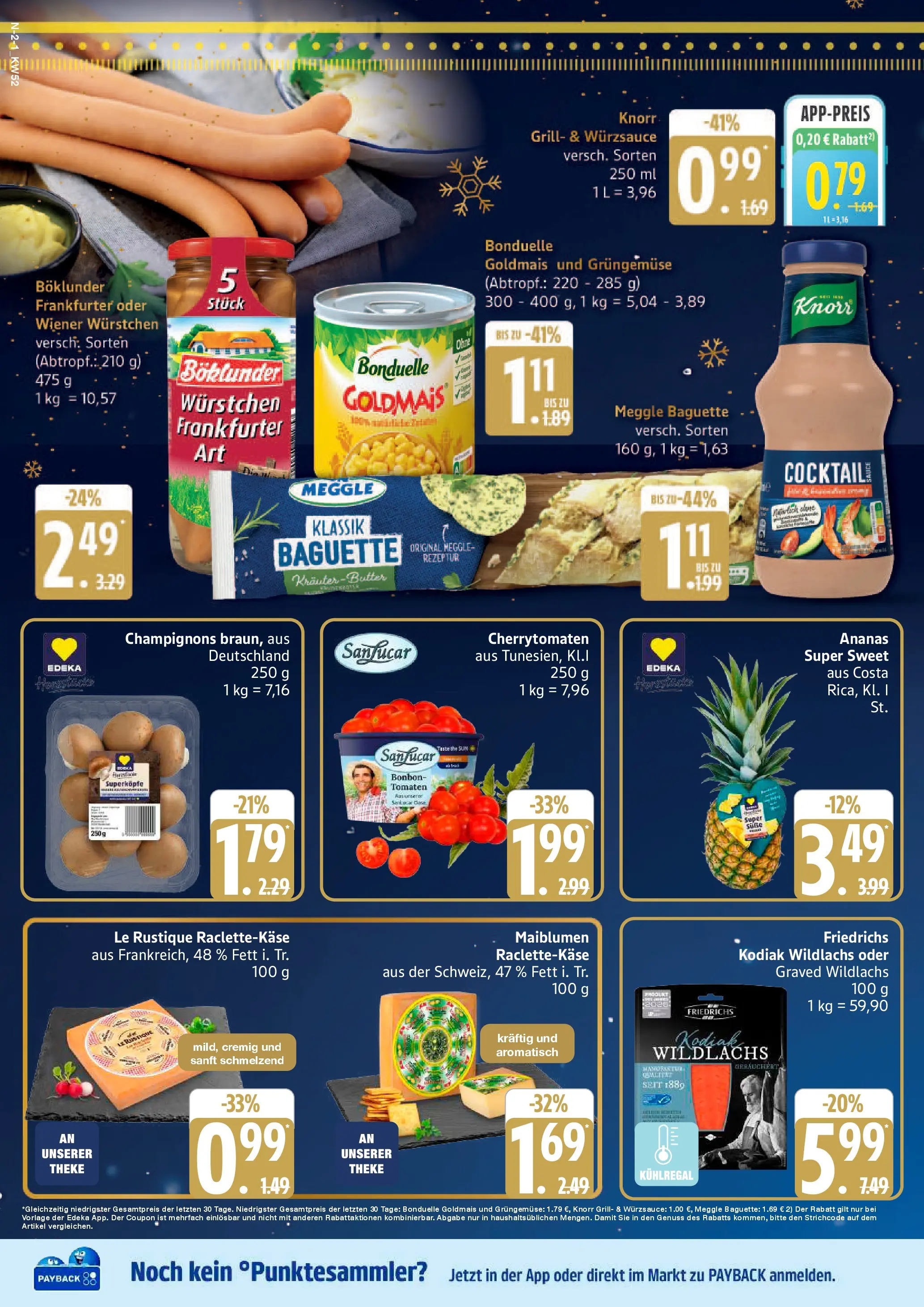 Edeka prospekt Cuxhaven	 (ab 21.12.2025) » Angebote Online | Seite: 2 | Produkte: Wiener wurstchen, Ananas, Tomaten, Champignons