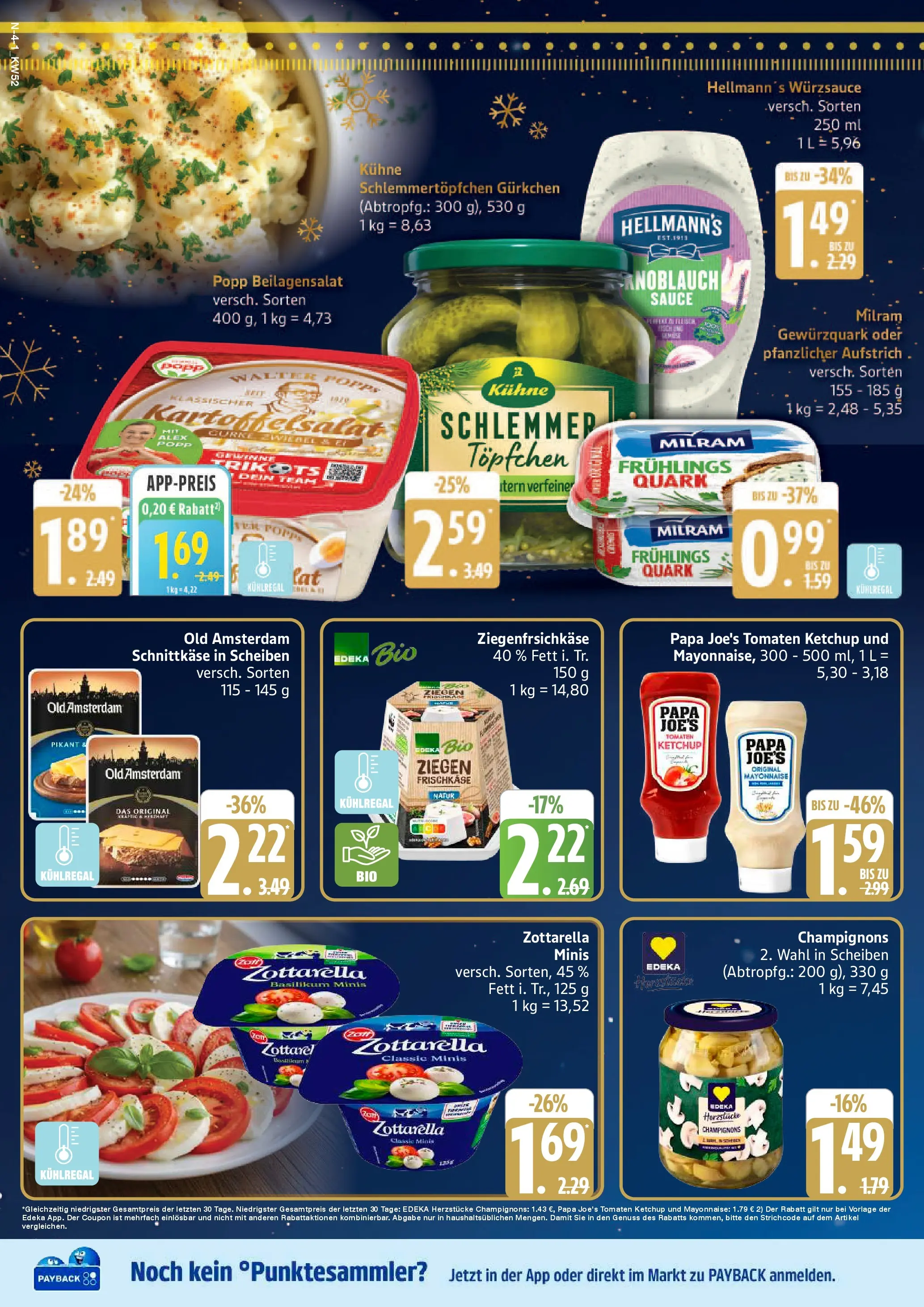 Edeka prospekt Cuxhaven	 (ab 21.12.2025) » Angebote Online | Seite: 4 | Produkte: Quark, Champignons, Milram, Frischkase
