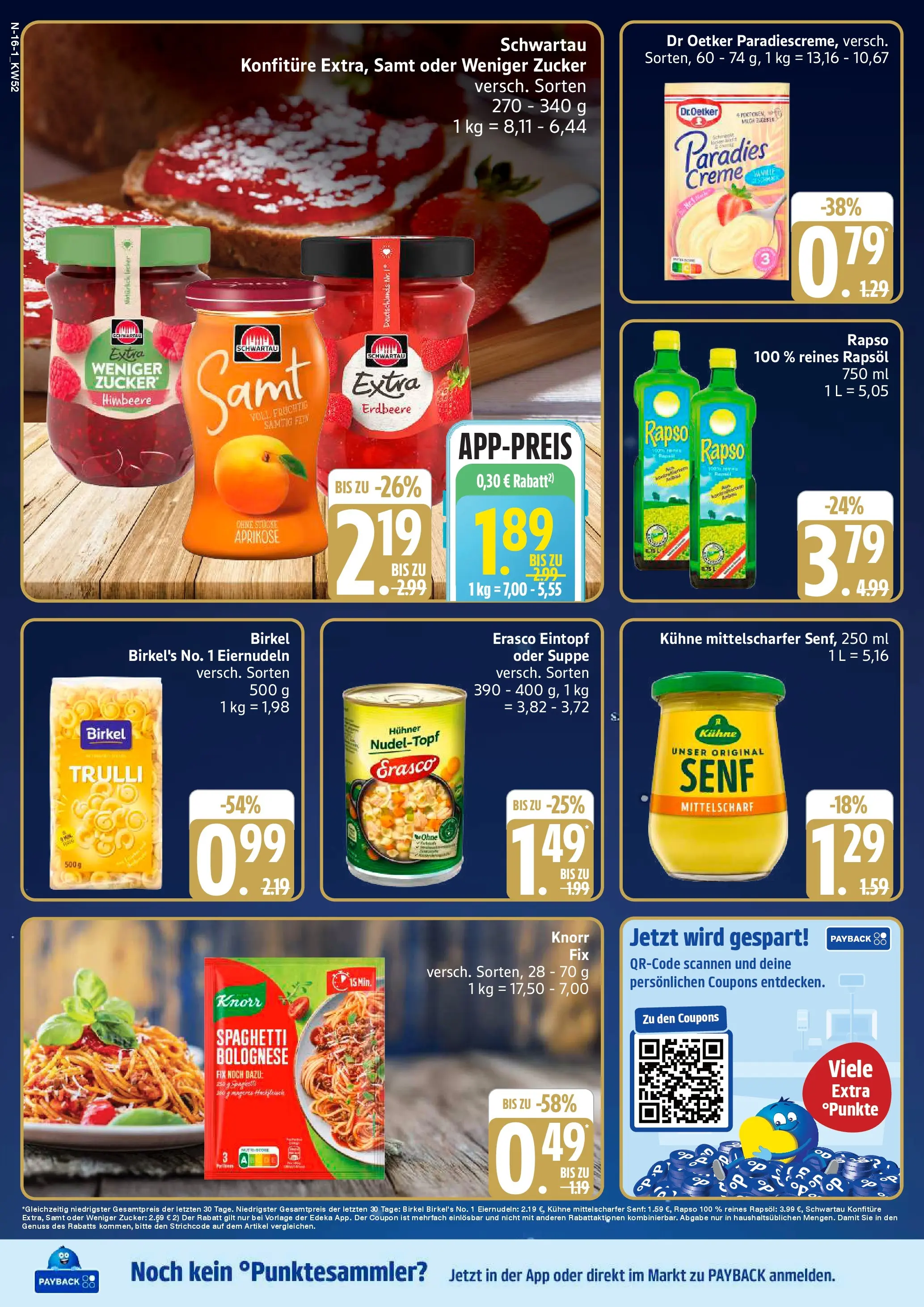 Edeka prospekt Cuxhaven	 (ab 21.12.2025) » Angebote Online | Seite: 16 | Produkte: Milch, Rapsöl, Knorr, Erasco
