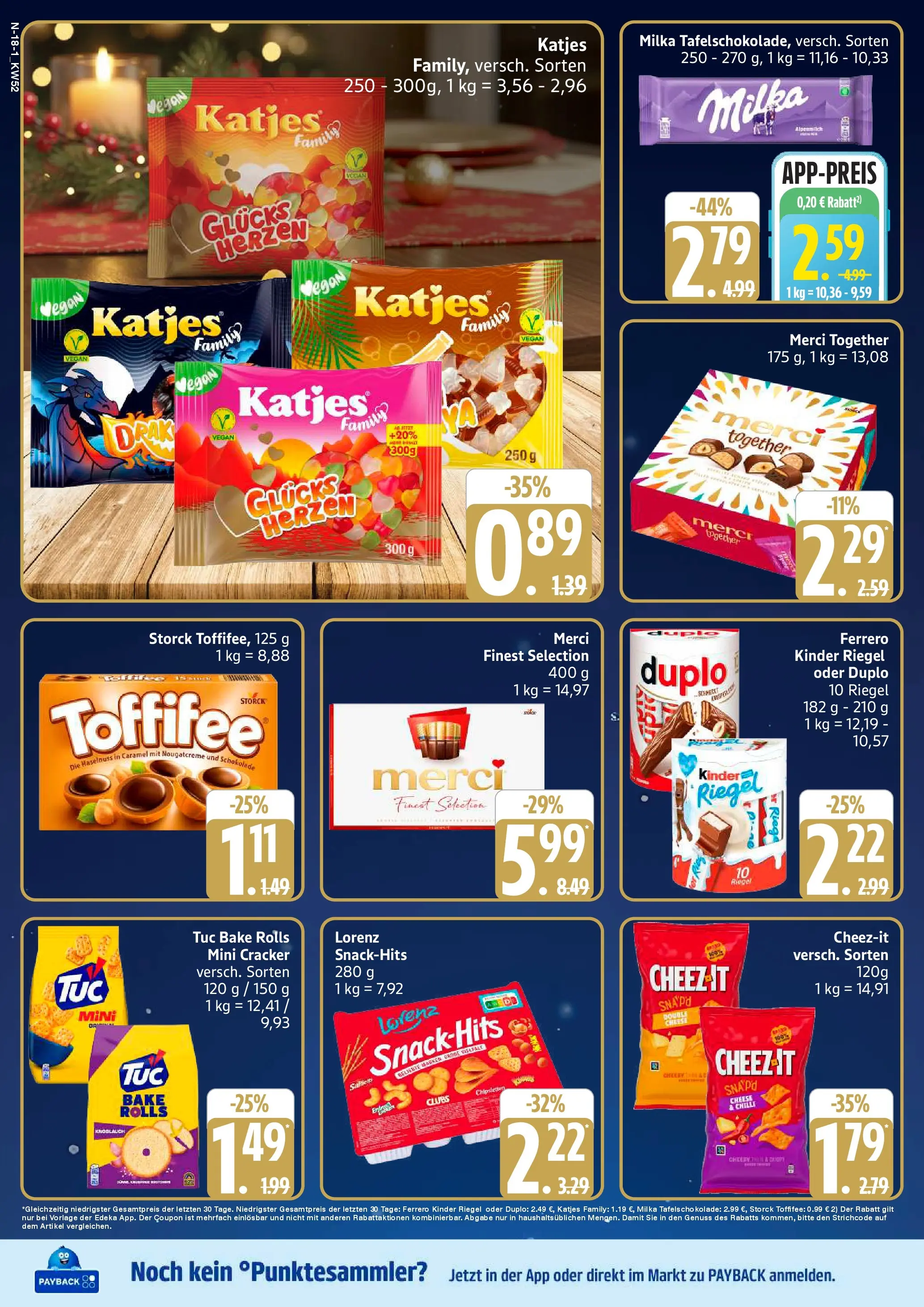 Edeka prospekt Cuxhaven	 (ab 21.12.2025) » Angebote Online | Seite: 18 | Produkte: Schokolade, Katjes, Knoblauch, Toffifee