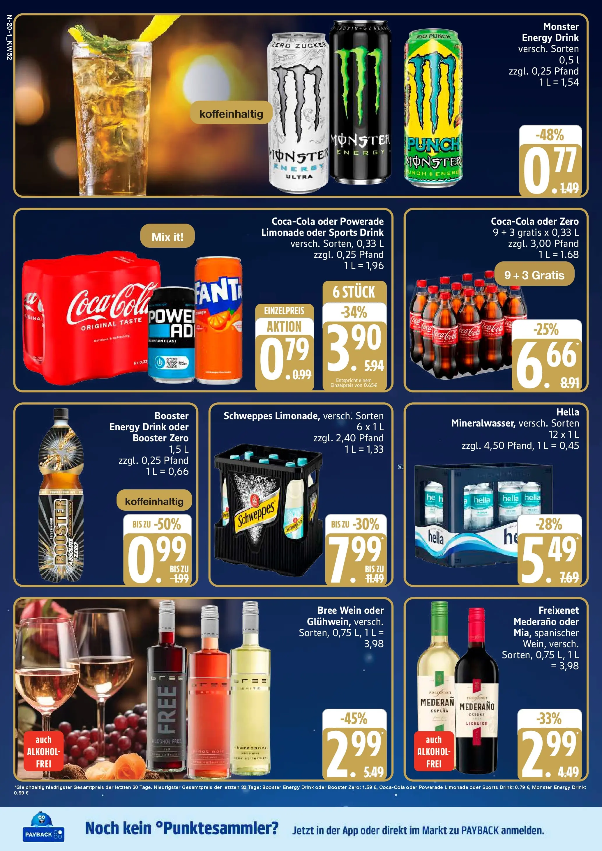 Edeka prospekt Cuxhaven	 (ab 21.12.2025) » Angebote Online | Seite: 20 | Produkte: Freixenet, Freixenet mederano, Monster, Powerade